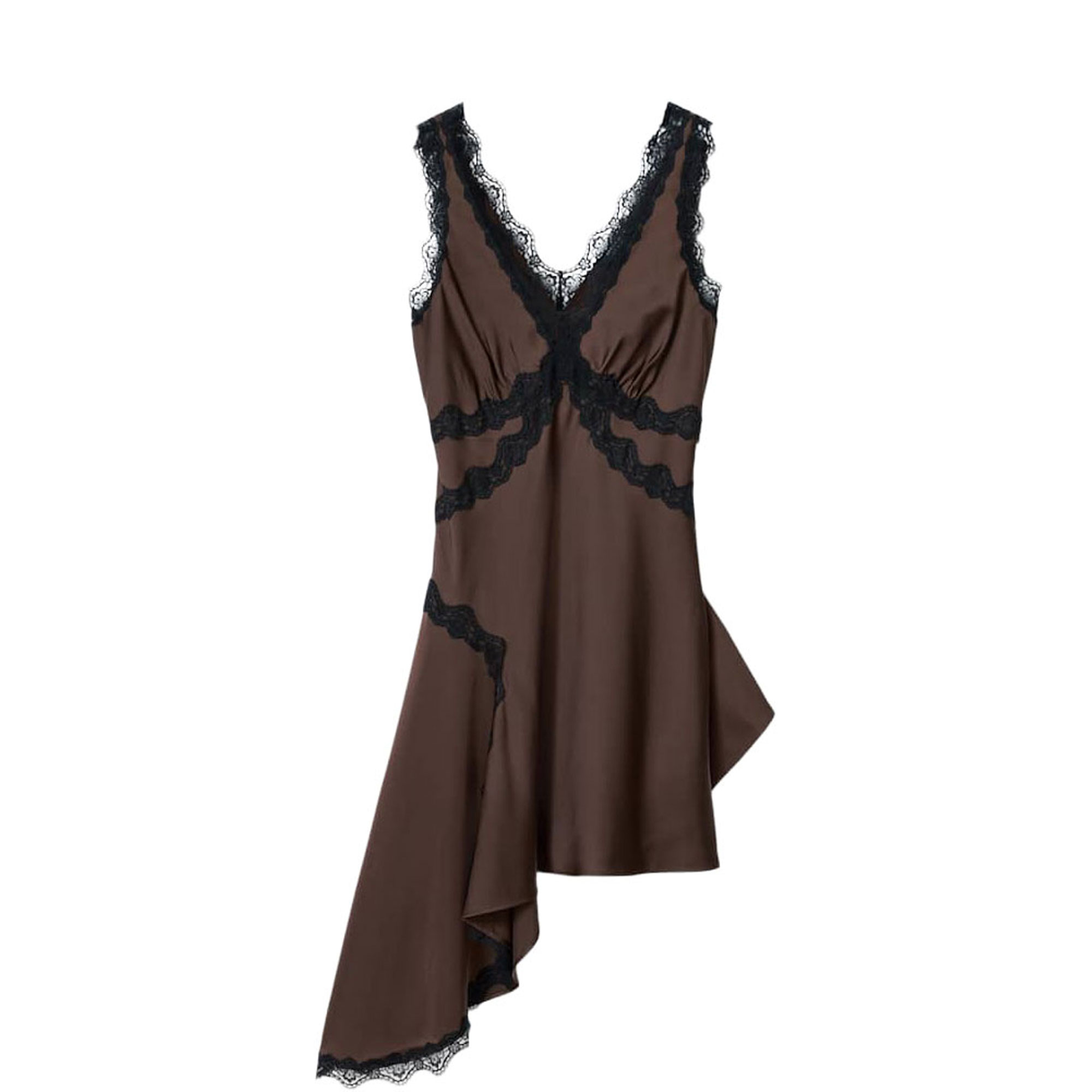 Ilka Lace Trim Flared Dress