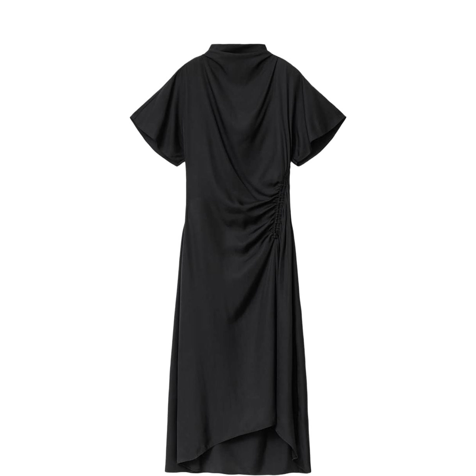 Rosie Cowl Ruched Flared Dress