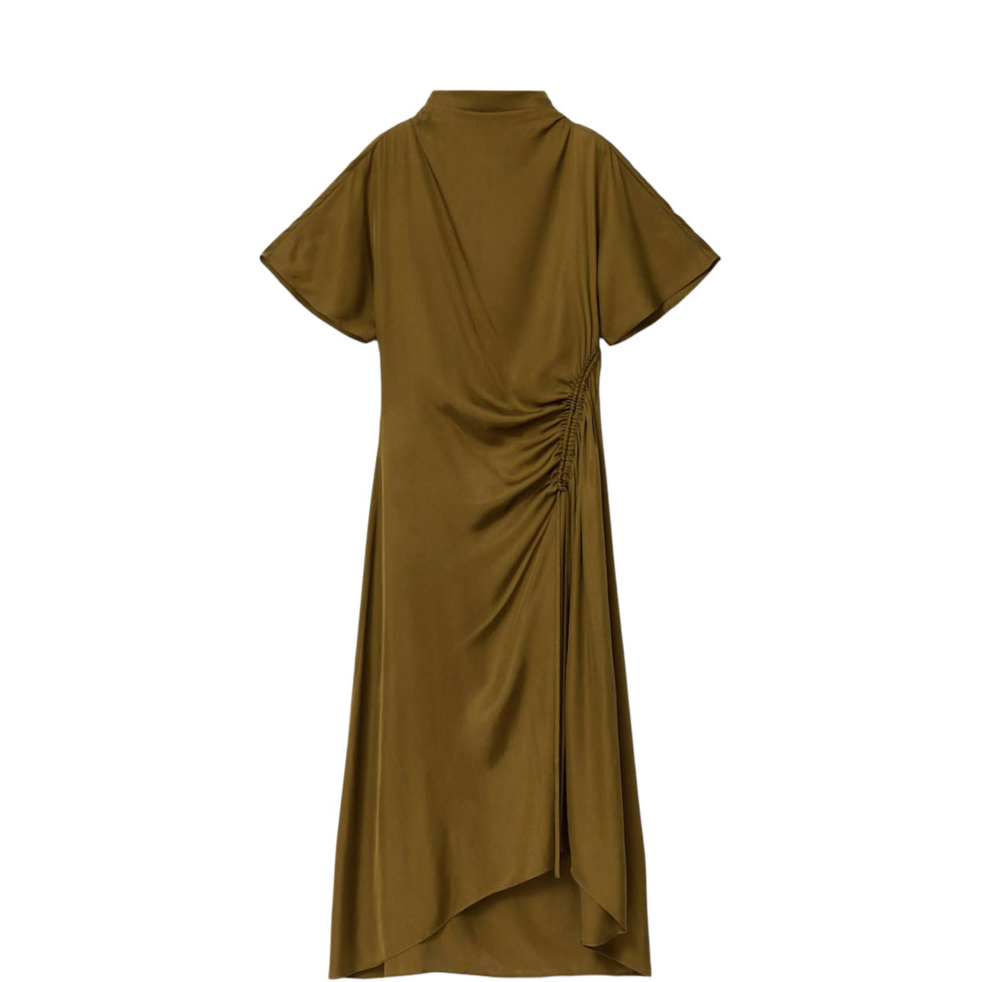 Rosie Cowl Ruched Flared Dress