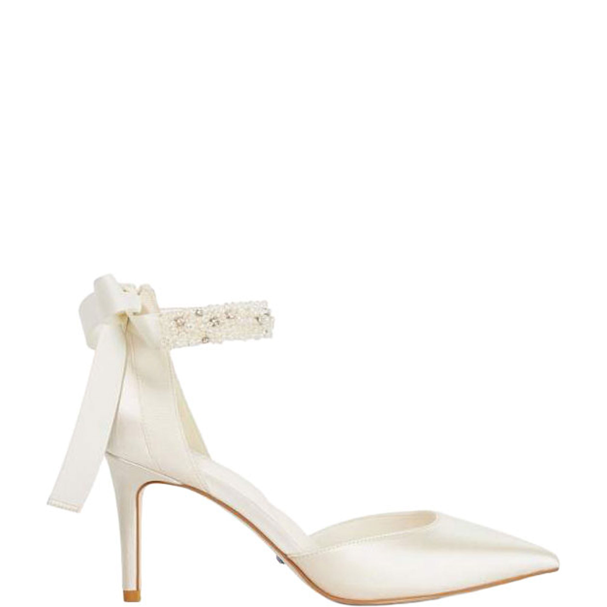 Corsages Ankle Tie Satin Bridal Shoes