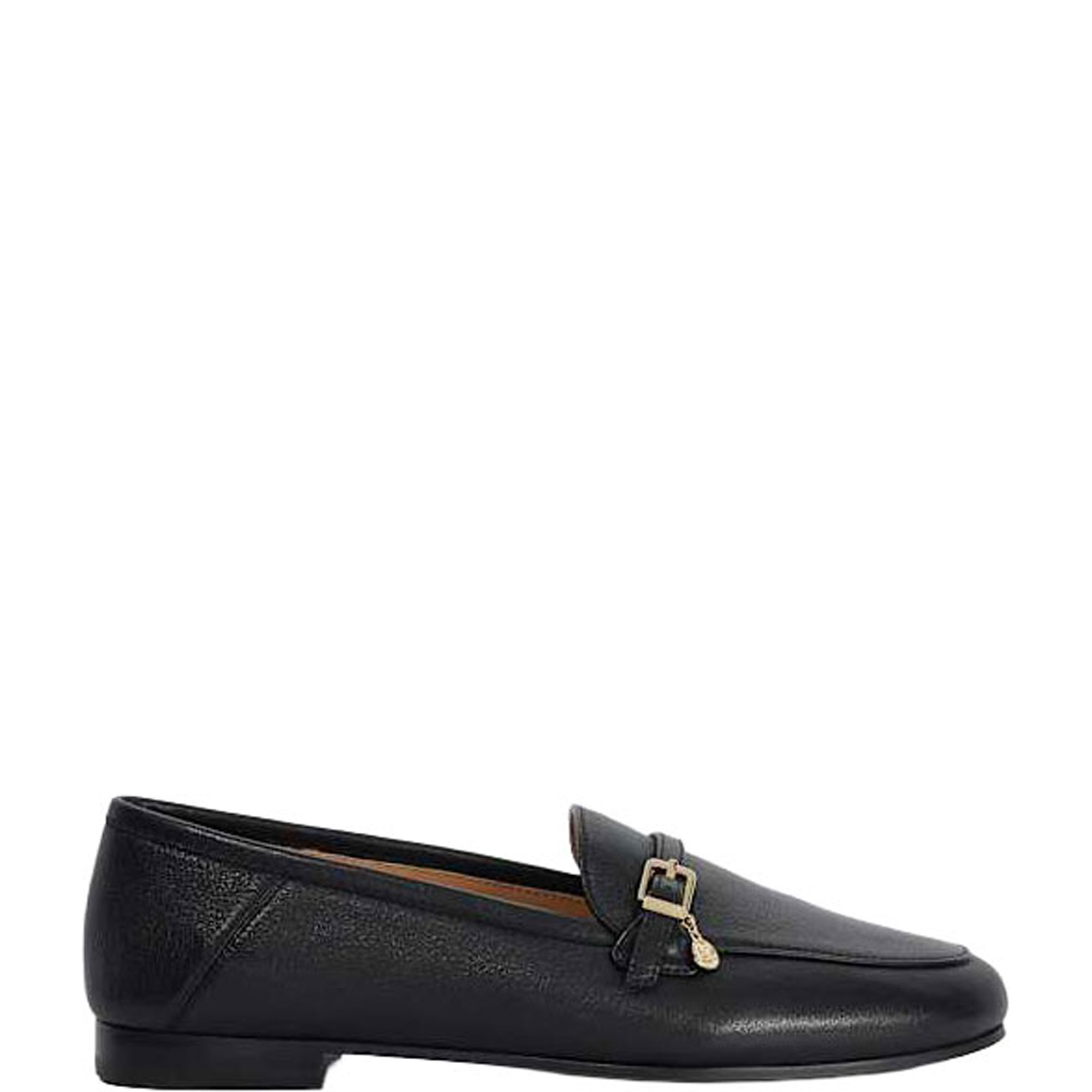Greya Leather Charm Detail Loafers
