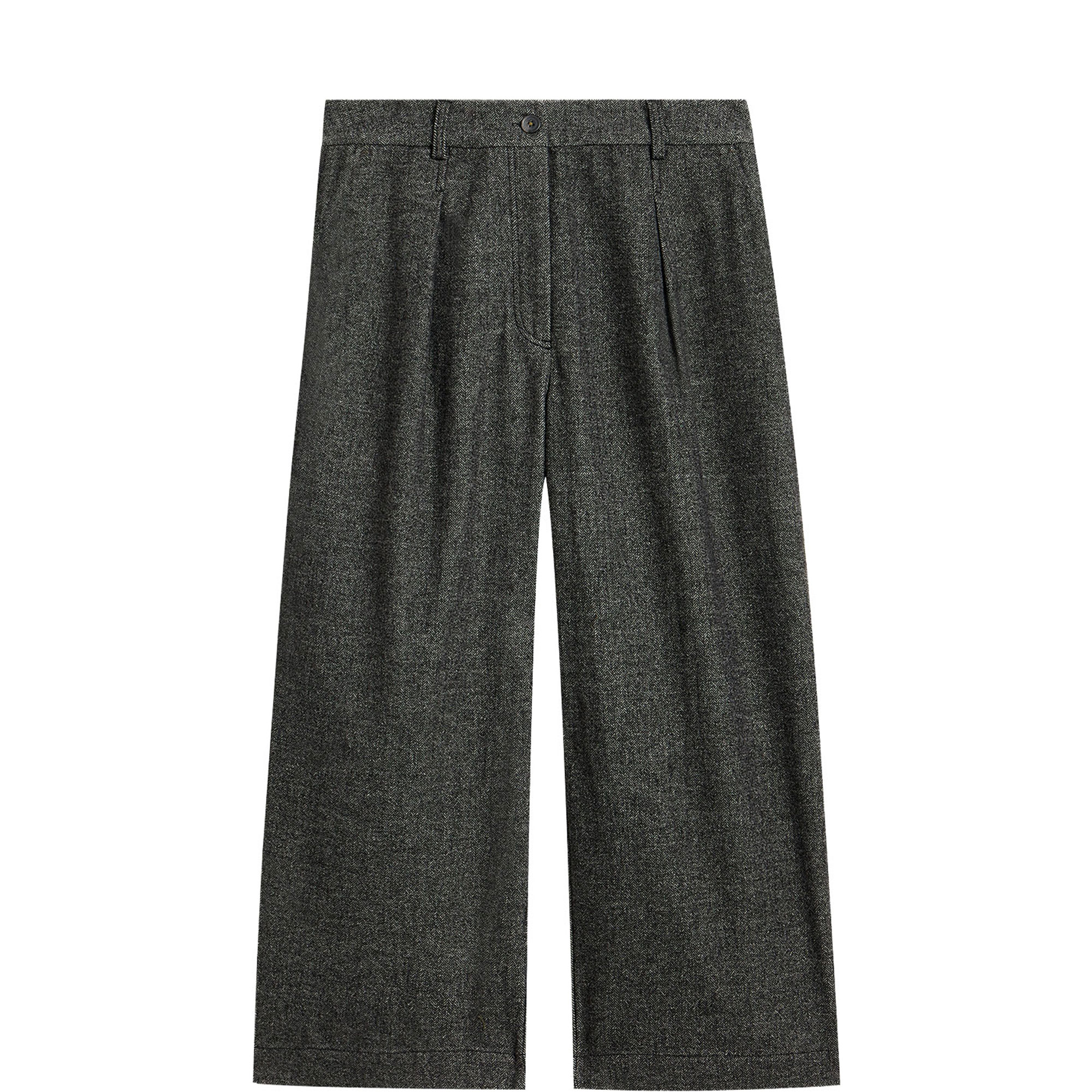 Belle Tweedy Cropped Wide Leg Trousers