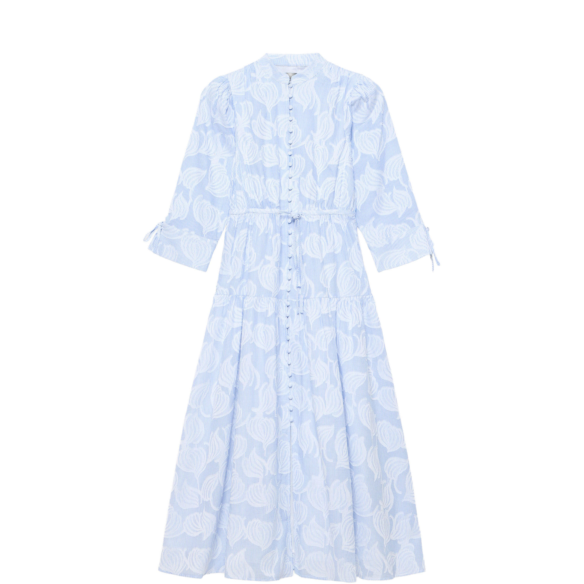 Floral Stripe Shirt Dress