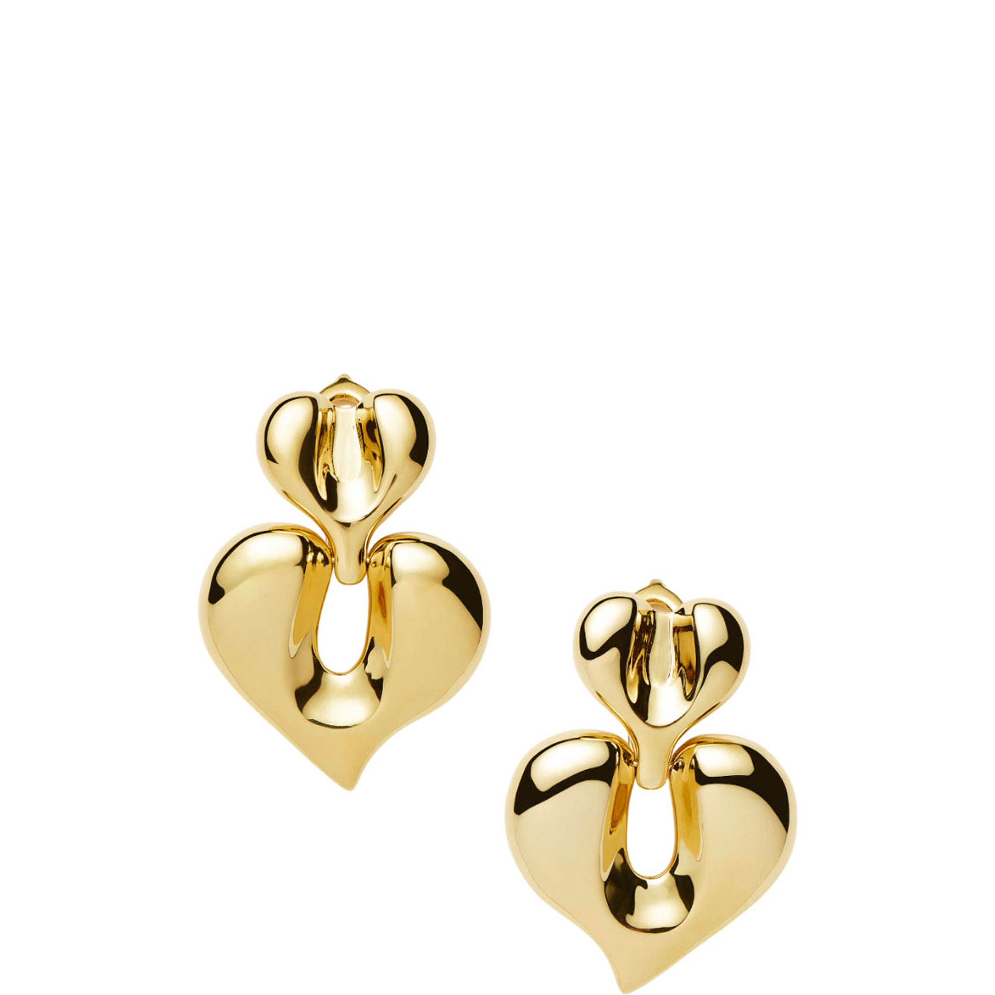 Molten Heart Statement Drop Earrings