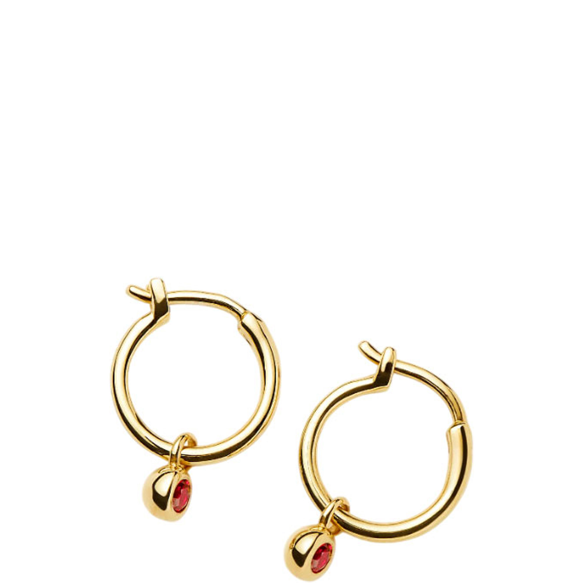Tennis Charm Mini Hoop Earrings