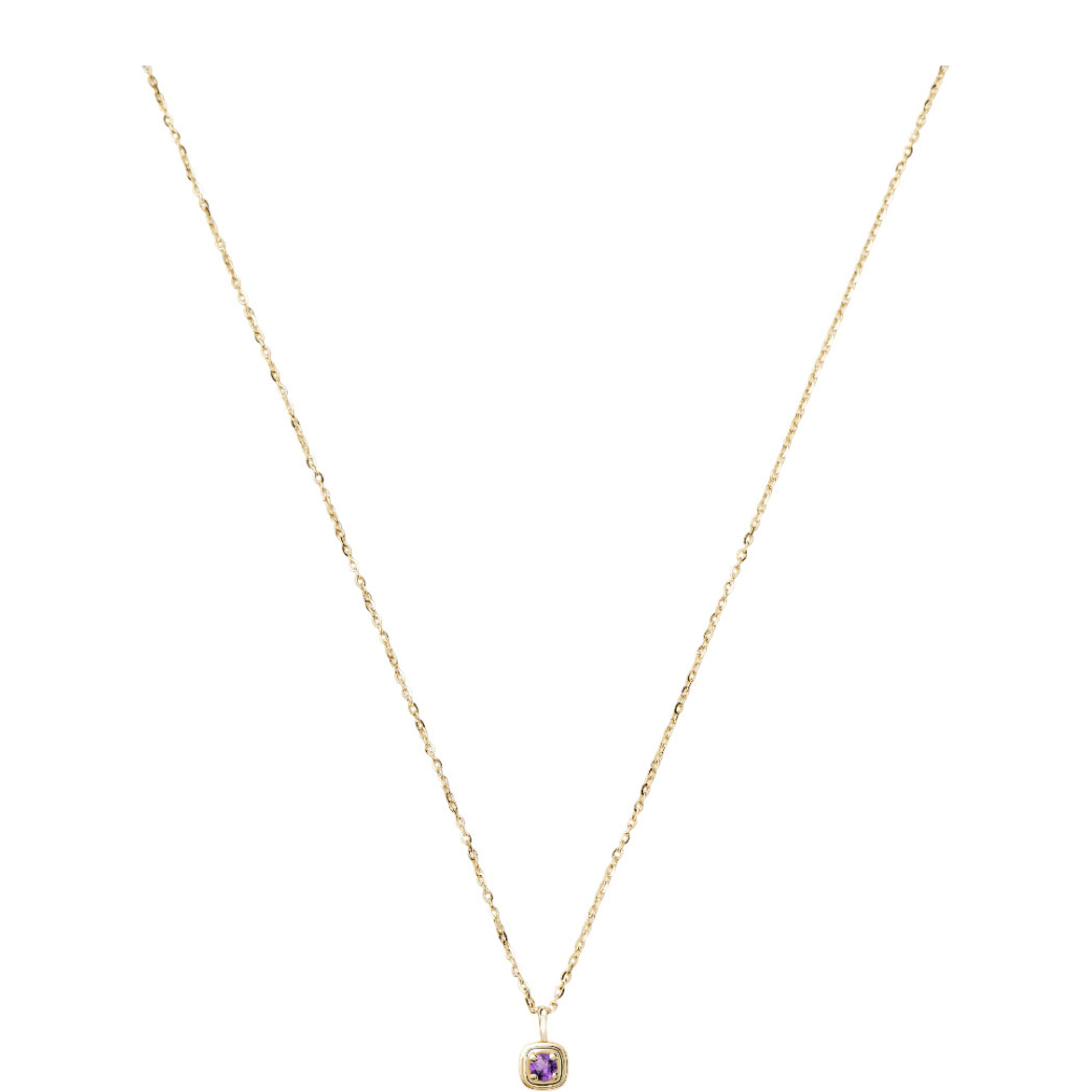 Fine February Birthstone Pendant Necklace