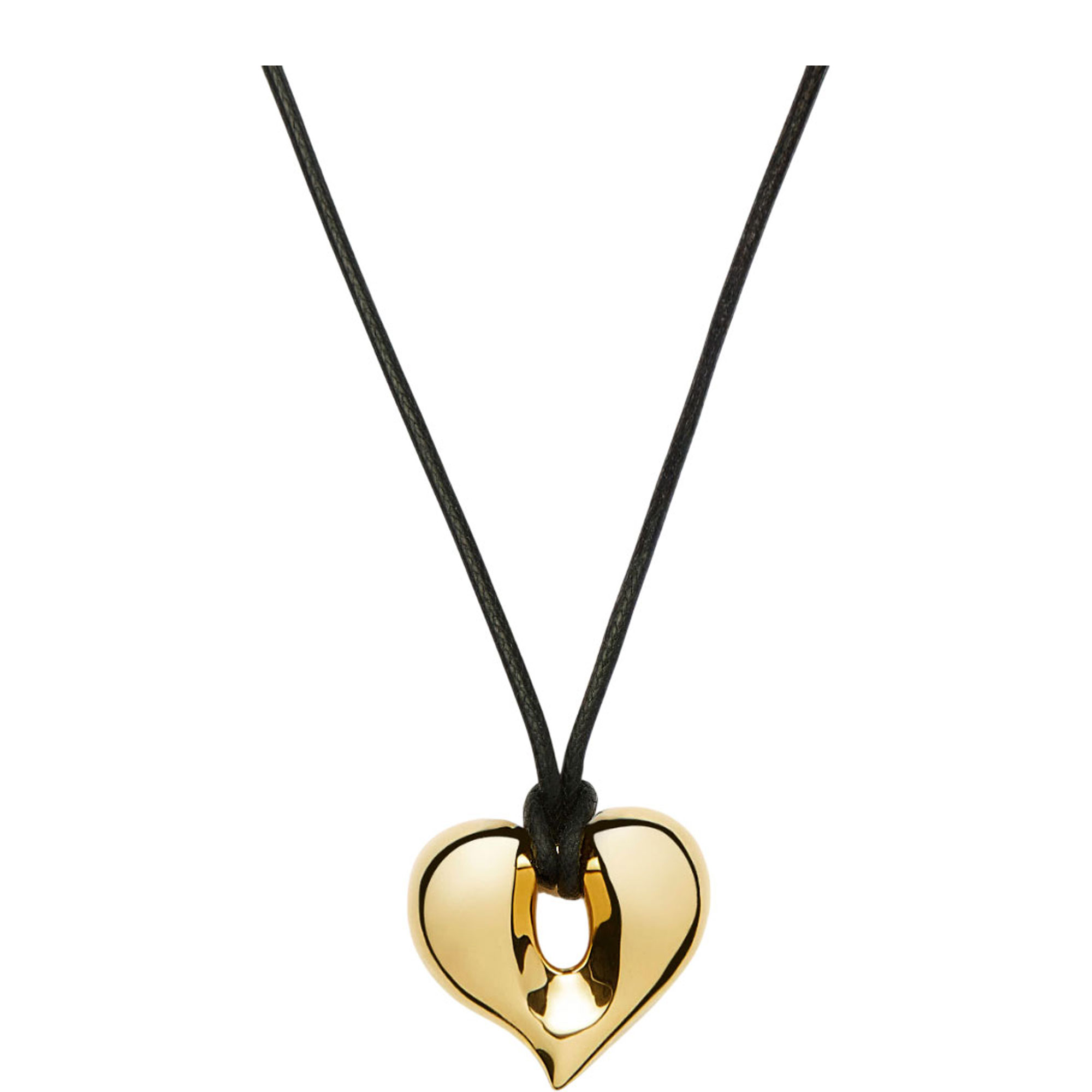 Molten Heart Pendant Cord Necklace