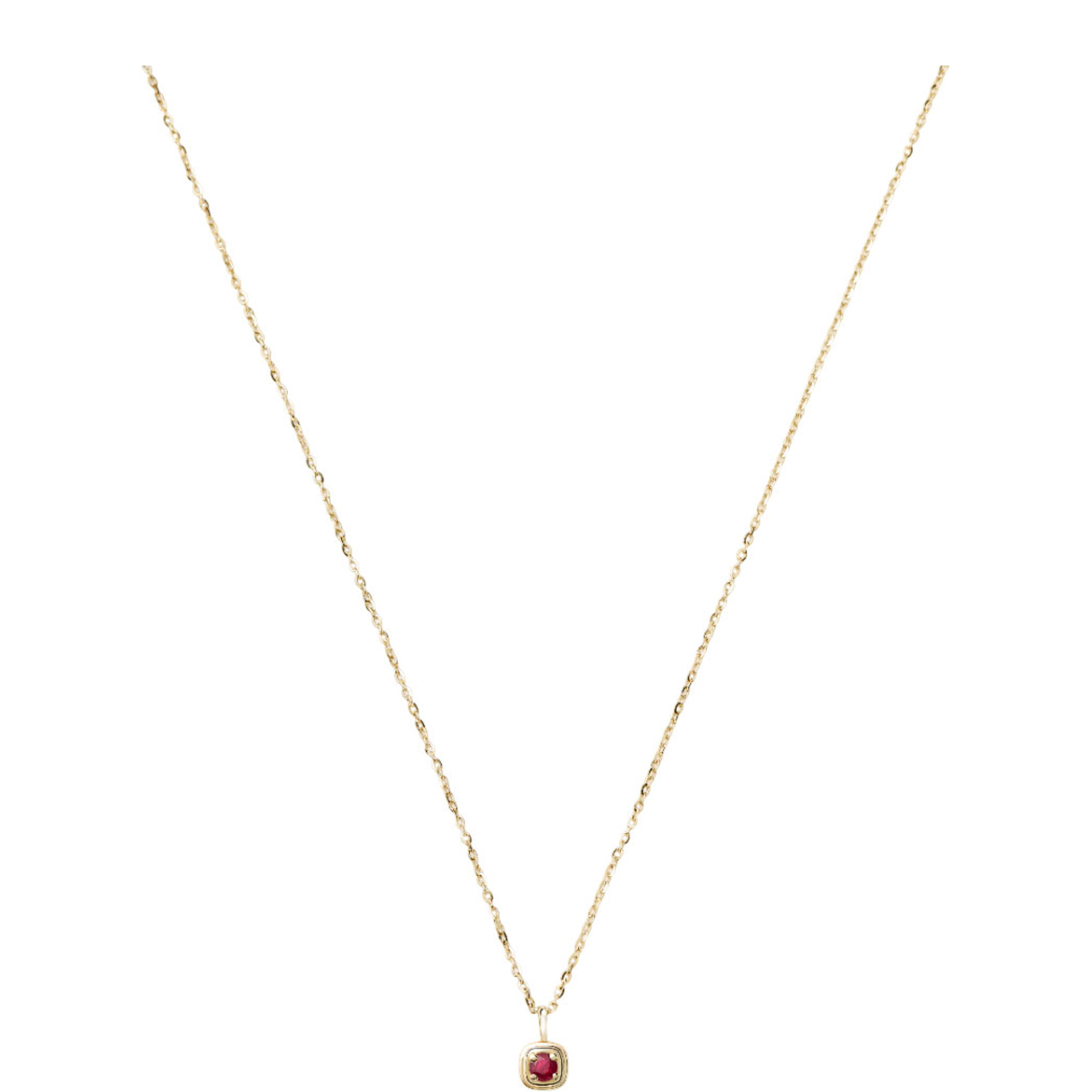 Fine July Birthstone Pendant Necklace