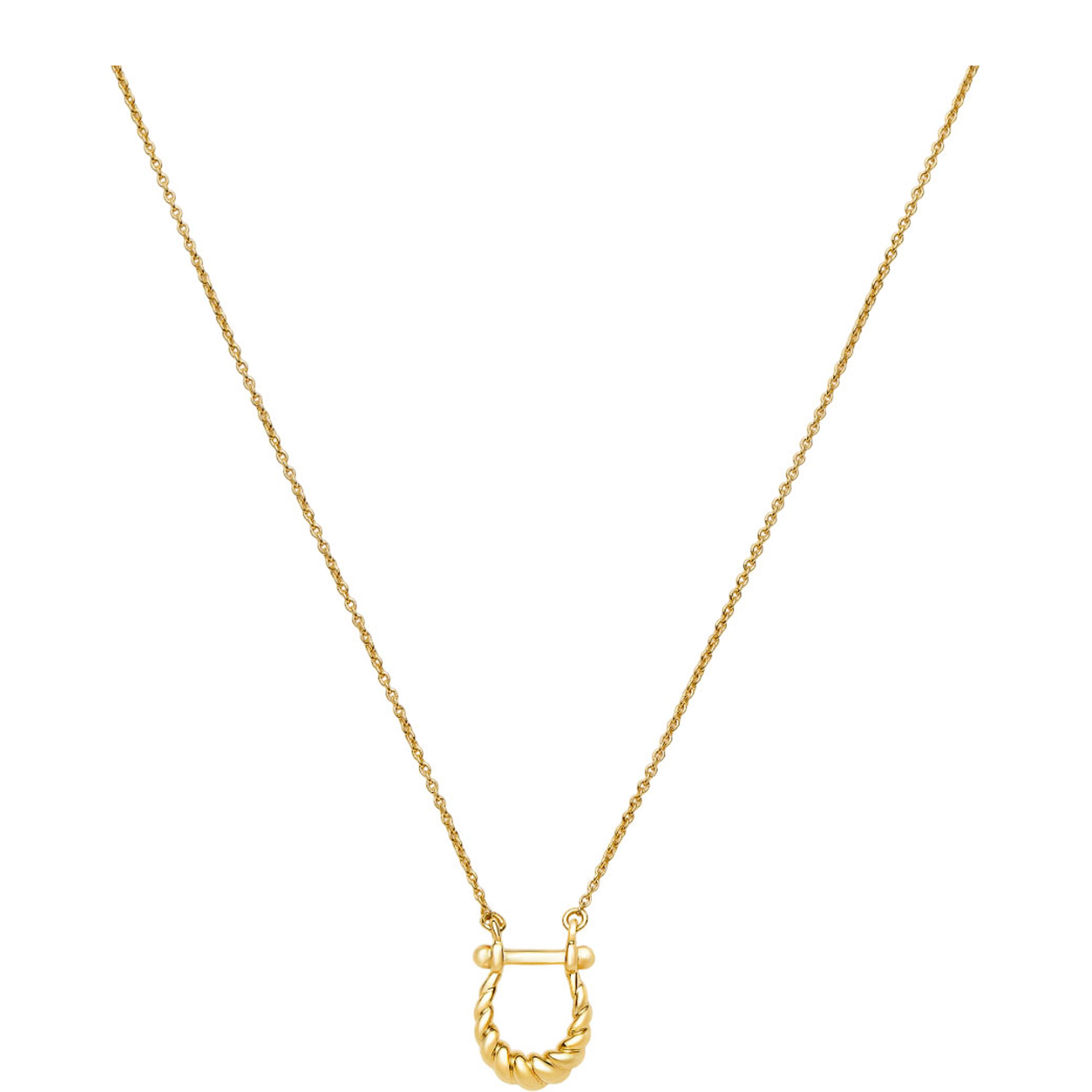 Lunar Horseshoe Pendant Necklace