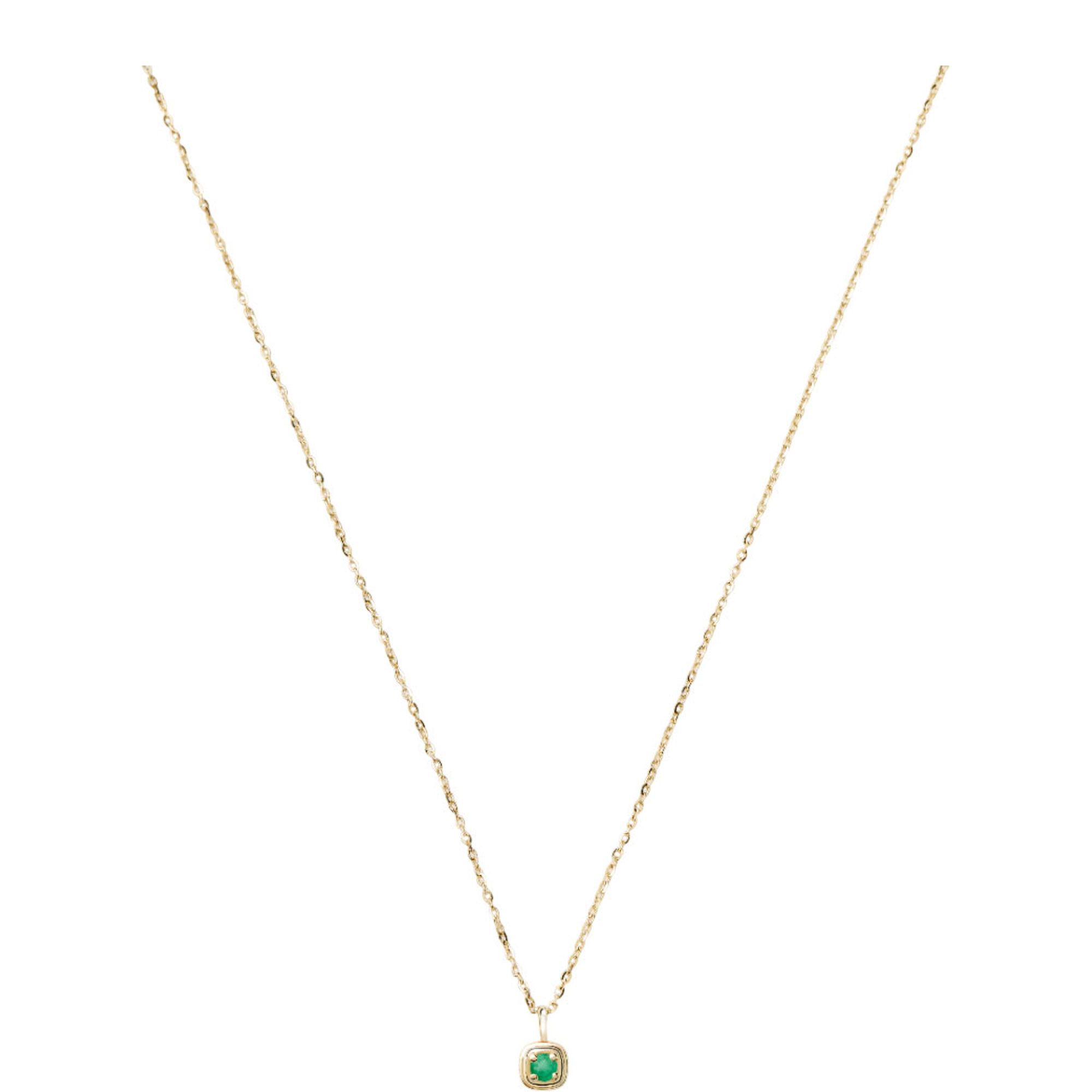 Fine May Birthstone Pendant Necklace