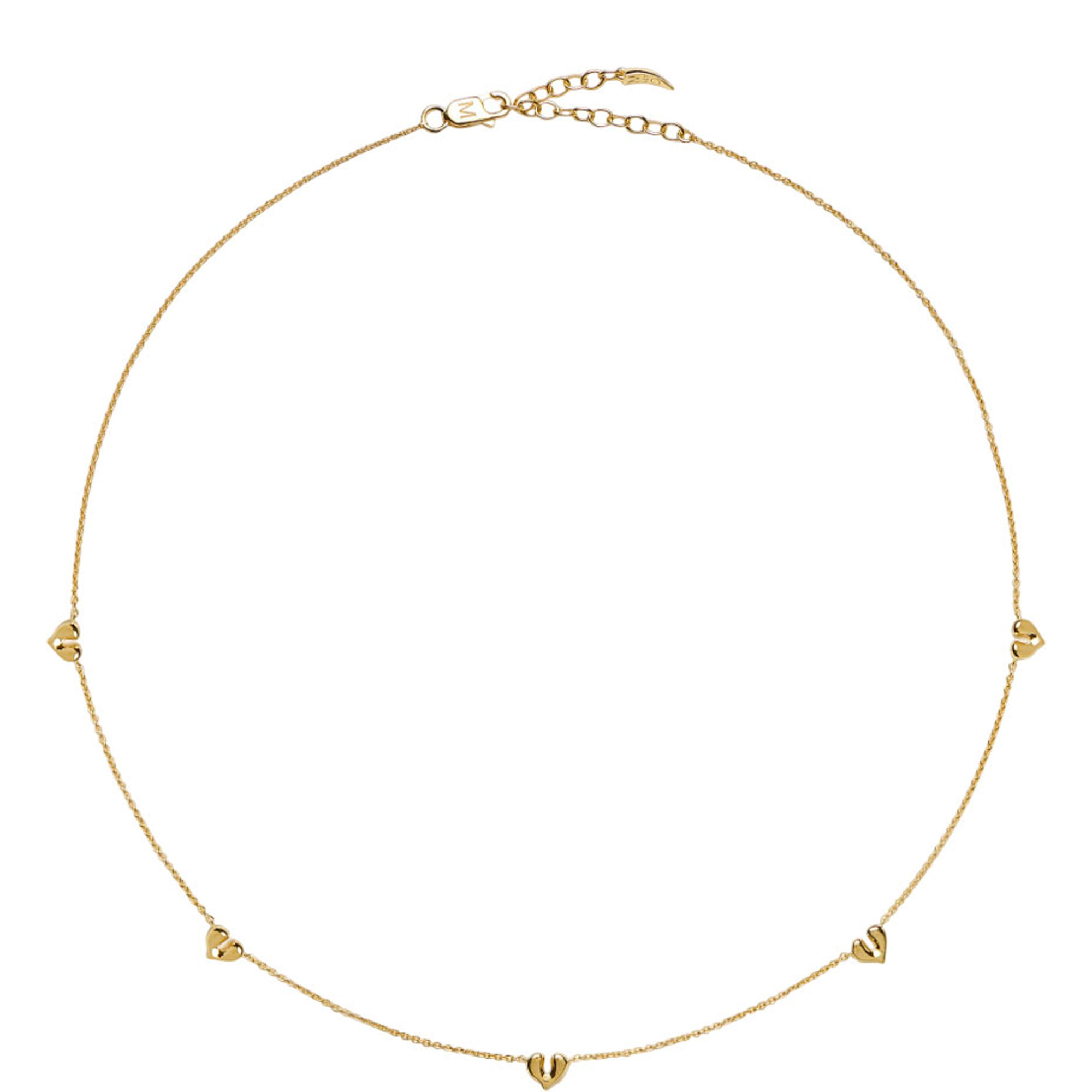 Molten Heart Mini Charm Choker Necklace