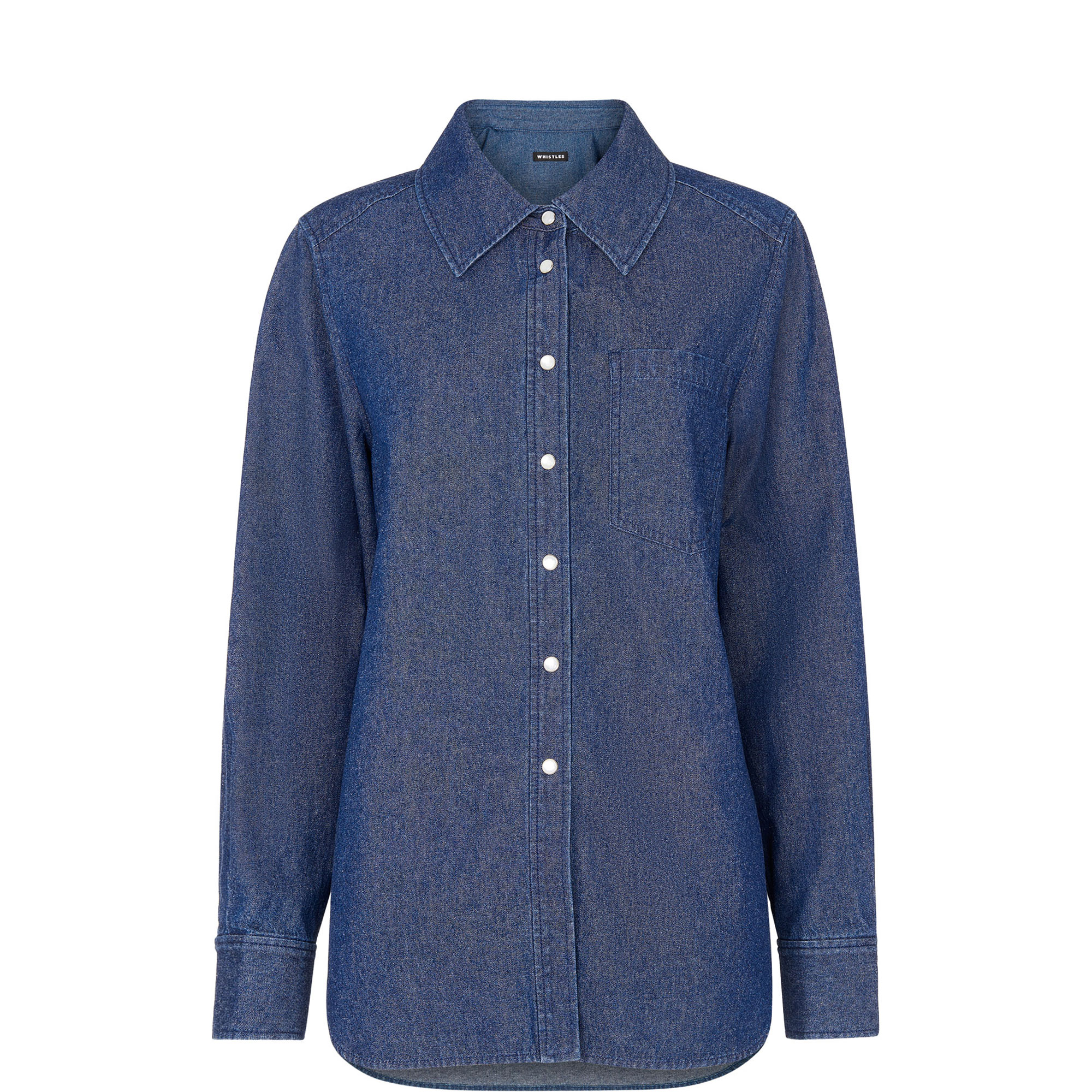 Patch Pocket Denim Casual Shirt