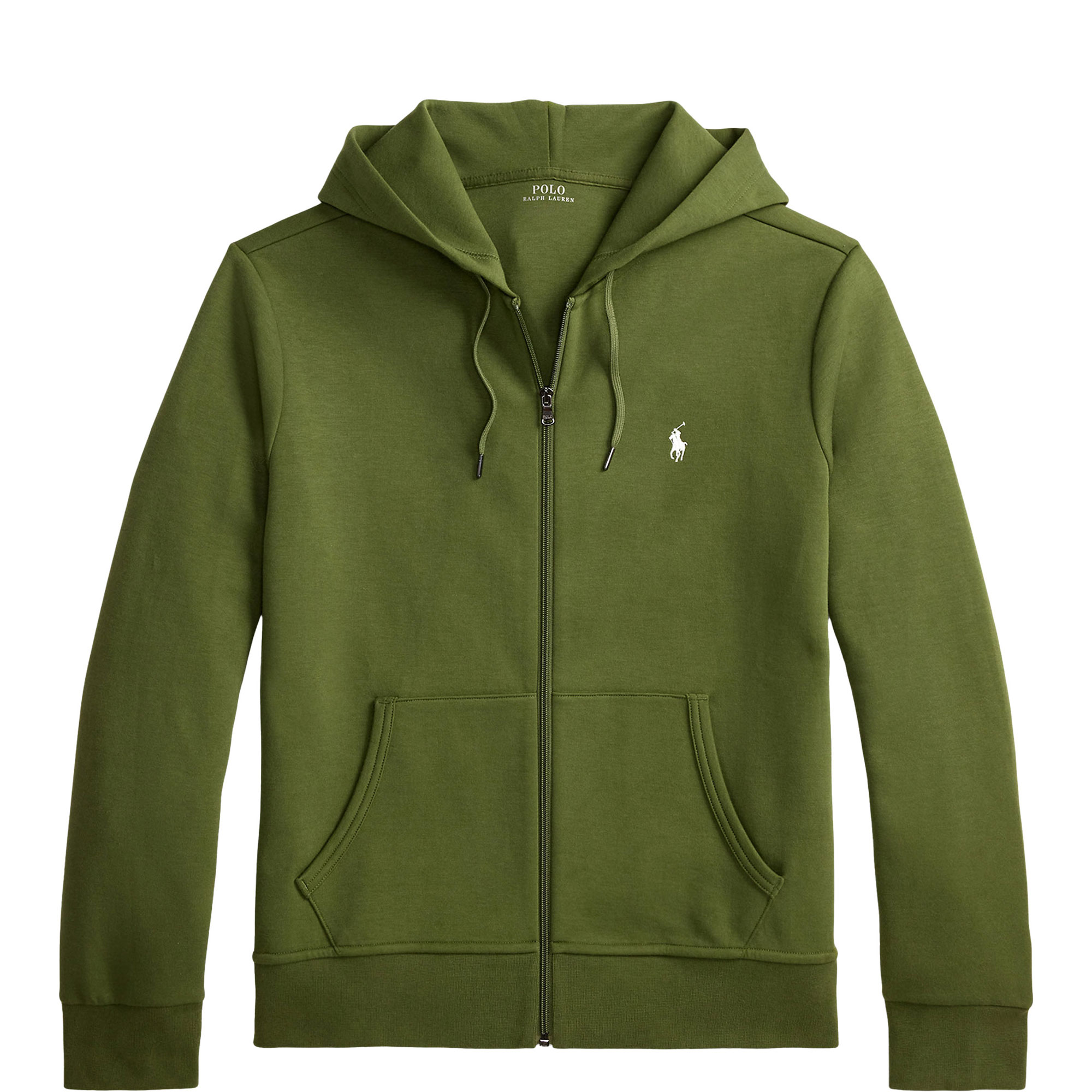 Embroidered Pony Logo Zip Hoodie