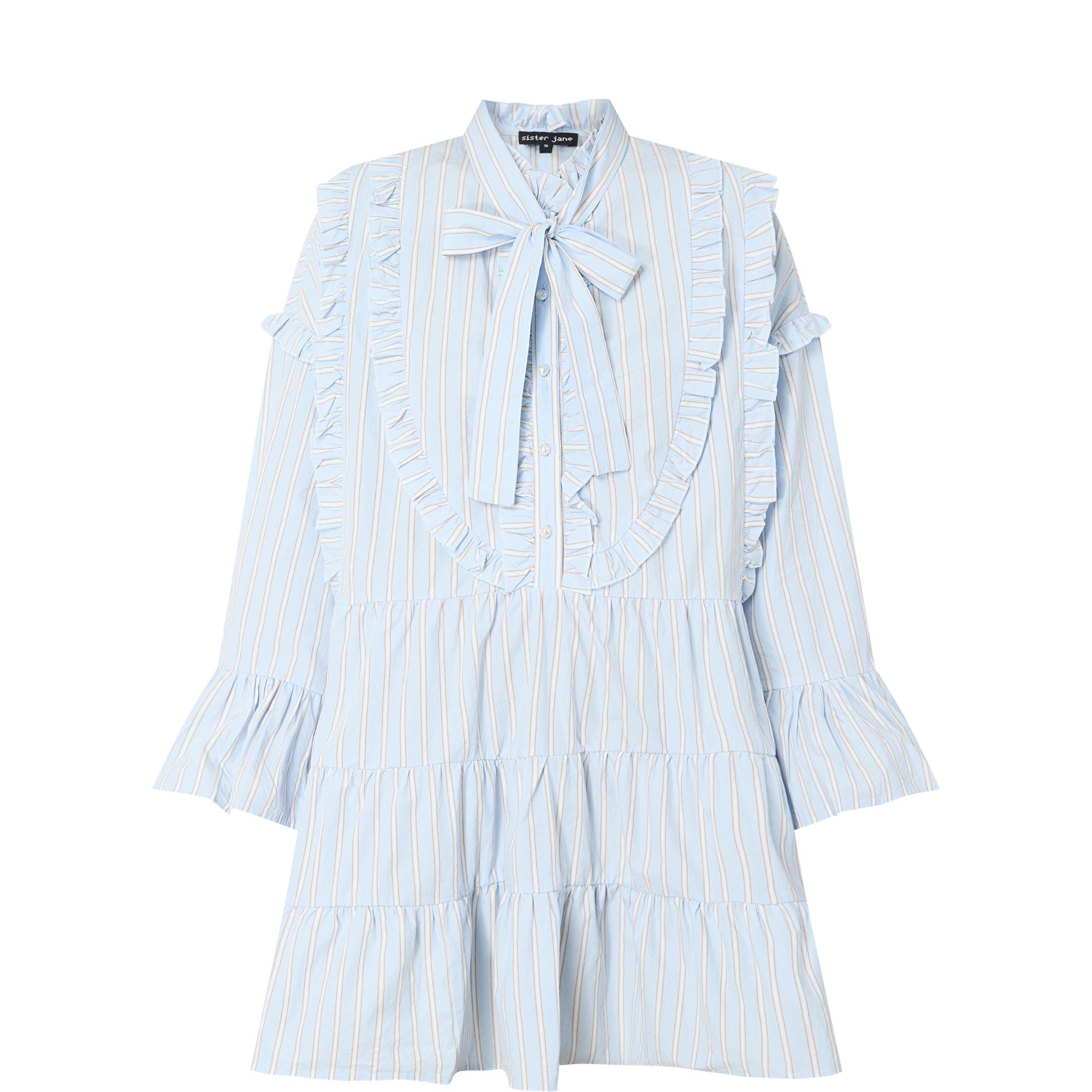 Dawn Striped Mini Shirt Dress