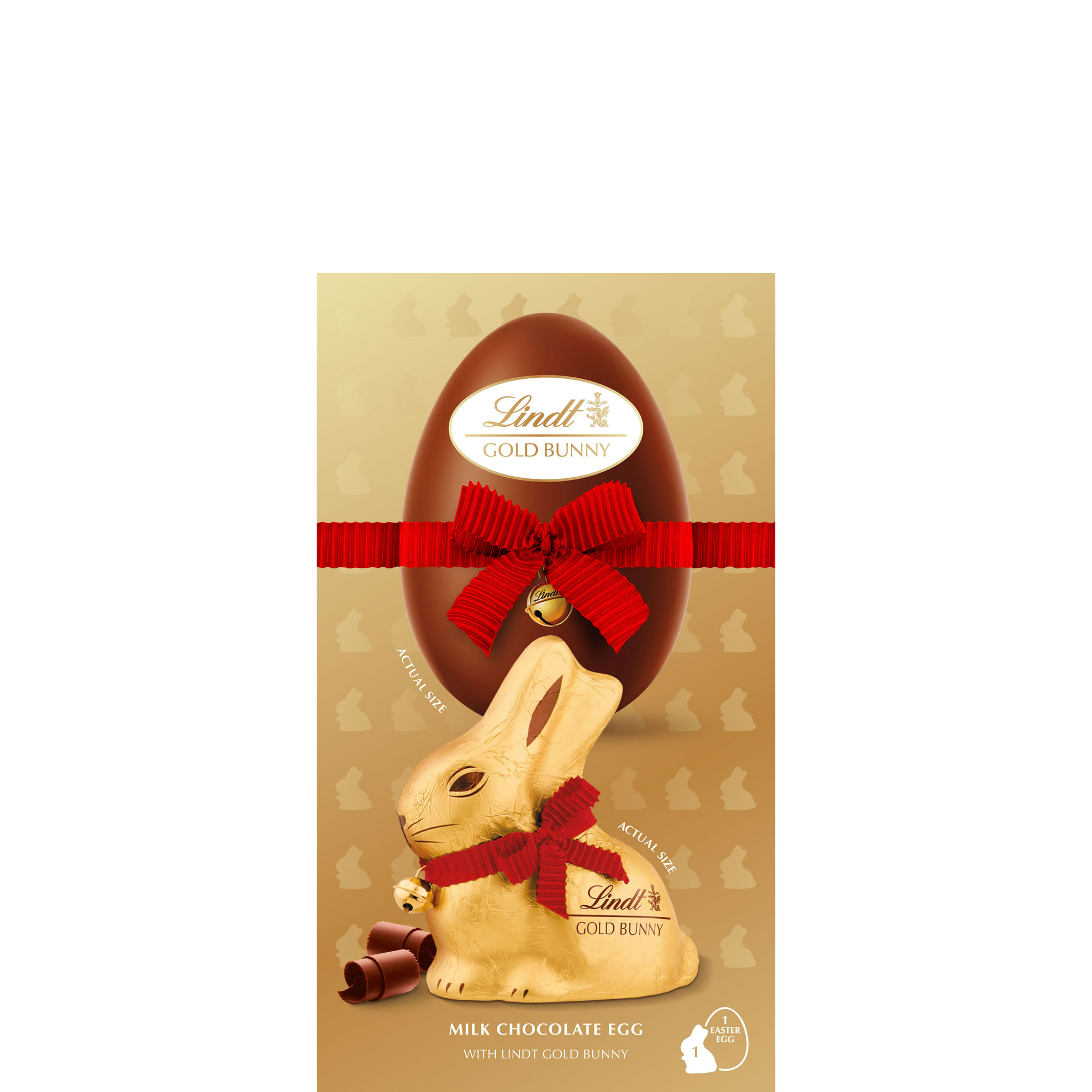 Milk Chocolate Egg with Gold Bunny 195g