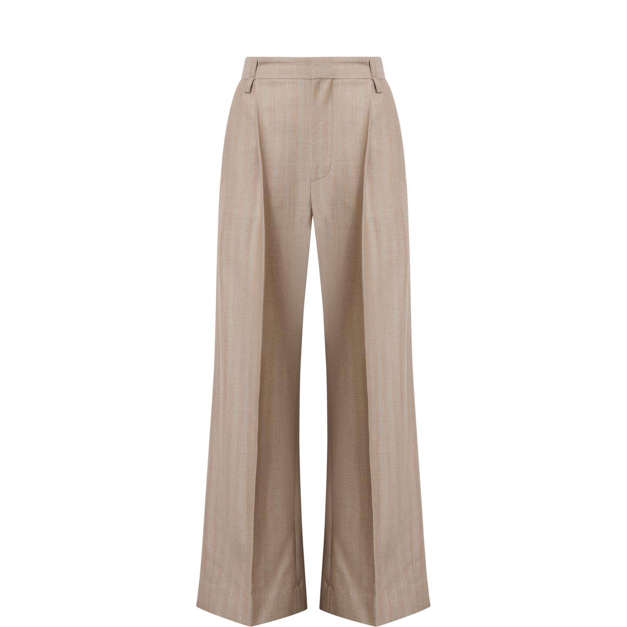 Tonal Striped Wide-Leg Trousers