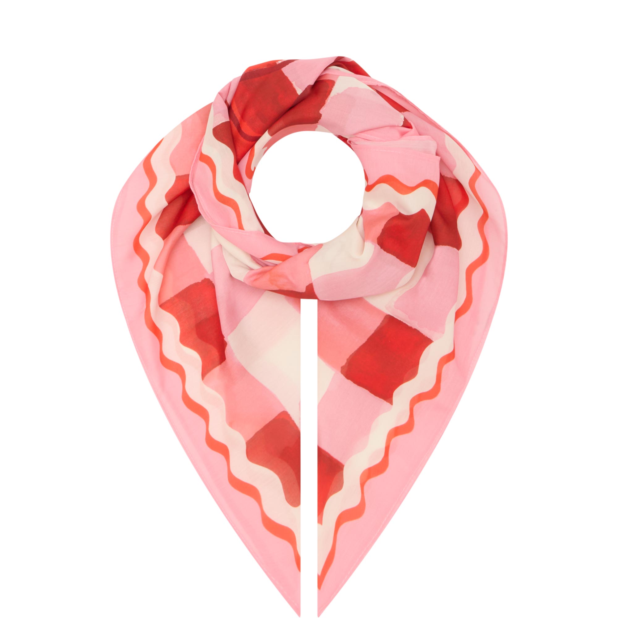 Lobster Logo Check Scarf