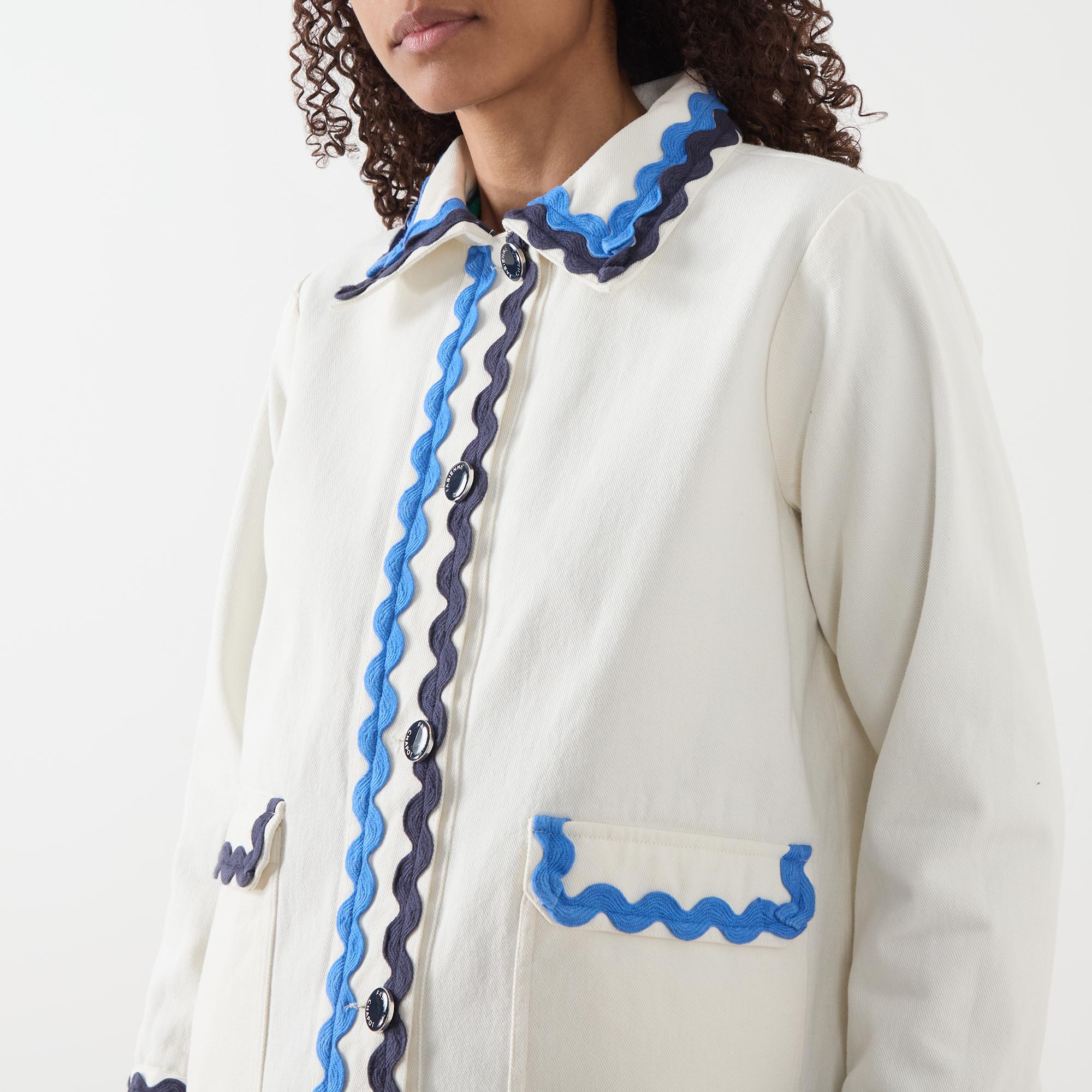 Melodie Tonal Trim Overshirt