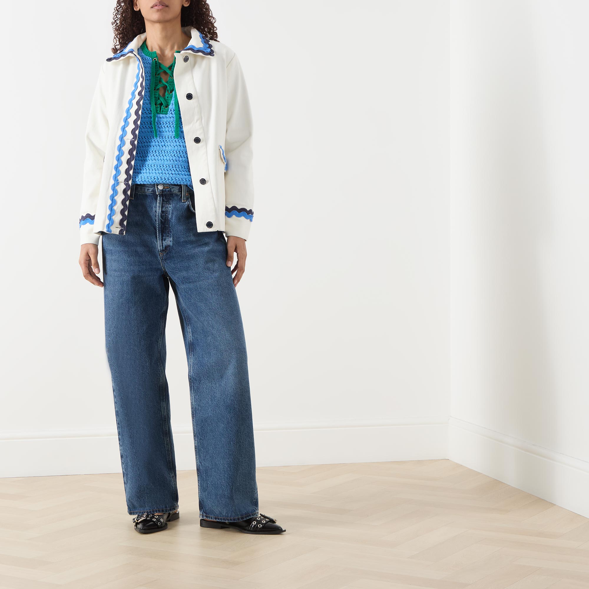 Melodie Tonal Trim Overshirt