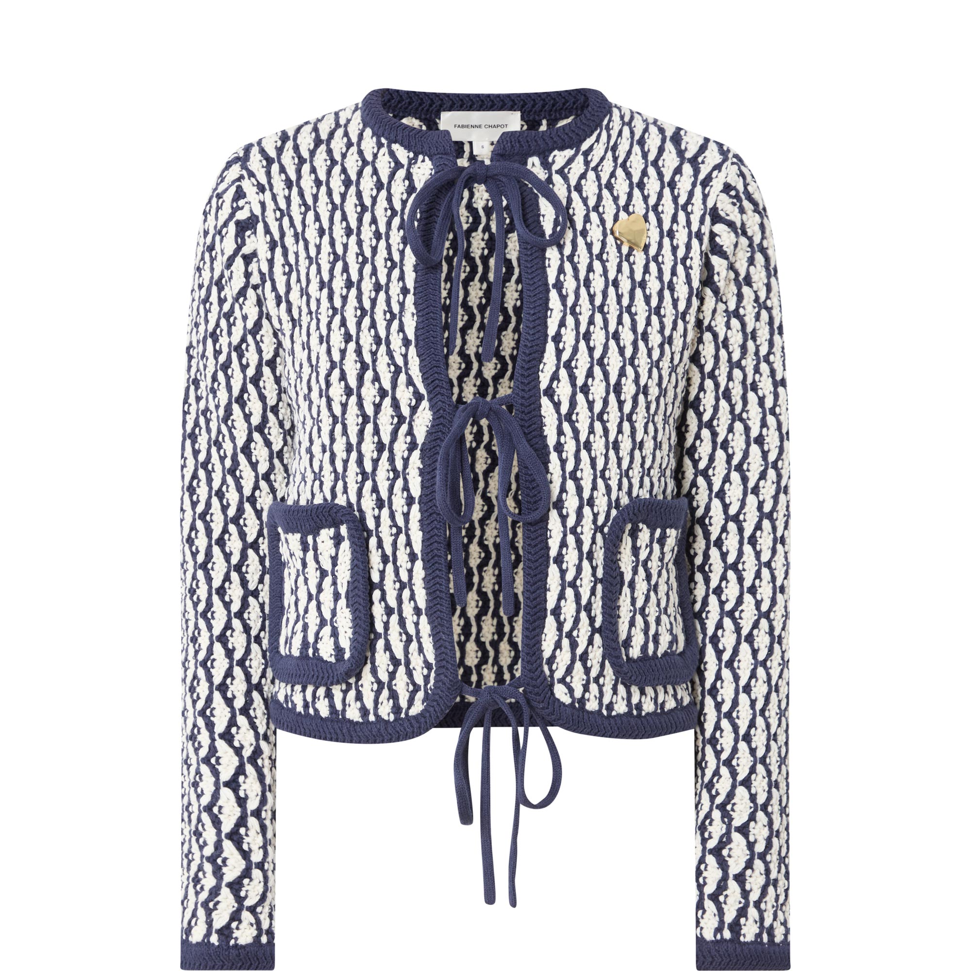 Balou Printed Tie Front Cardigan