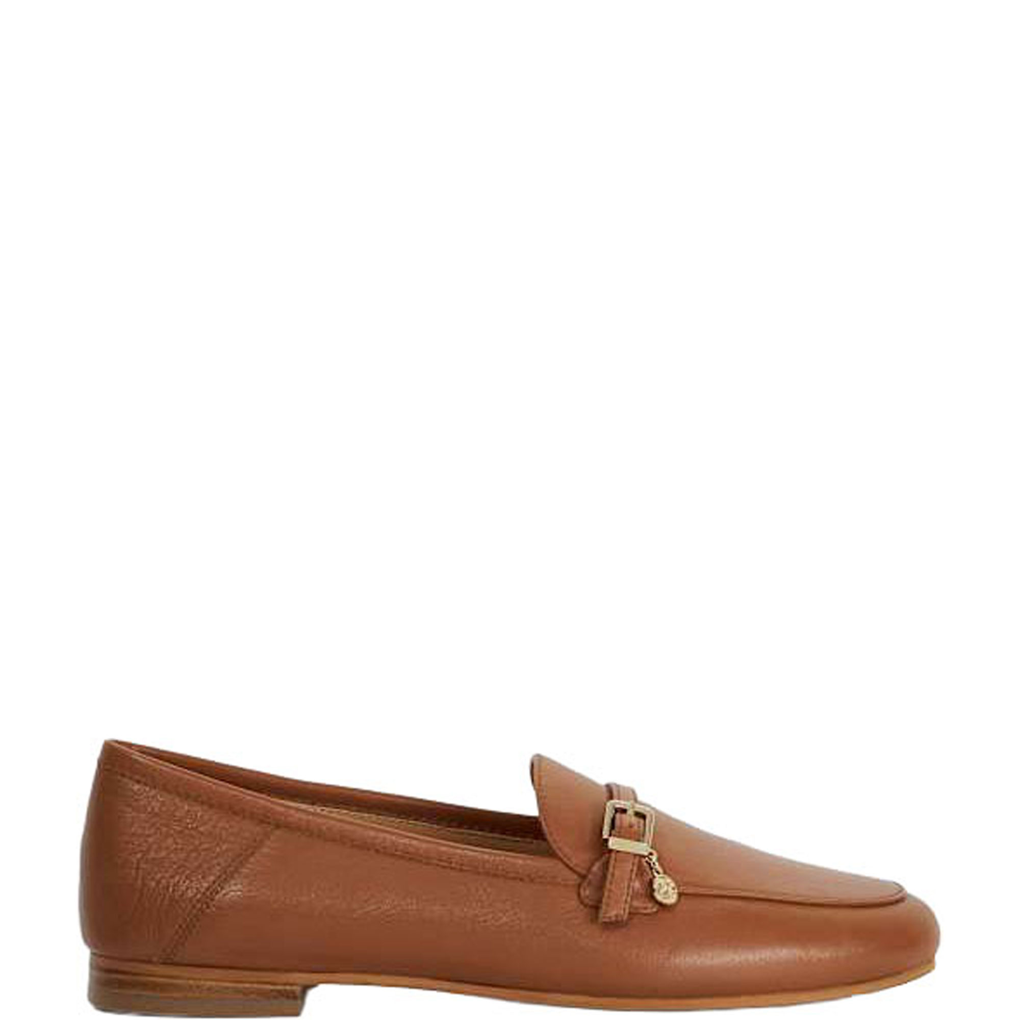 Greya Leather Charm Detail Loafers