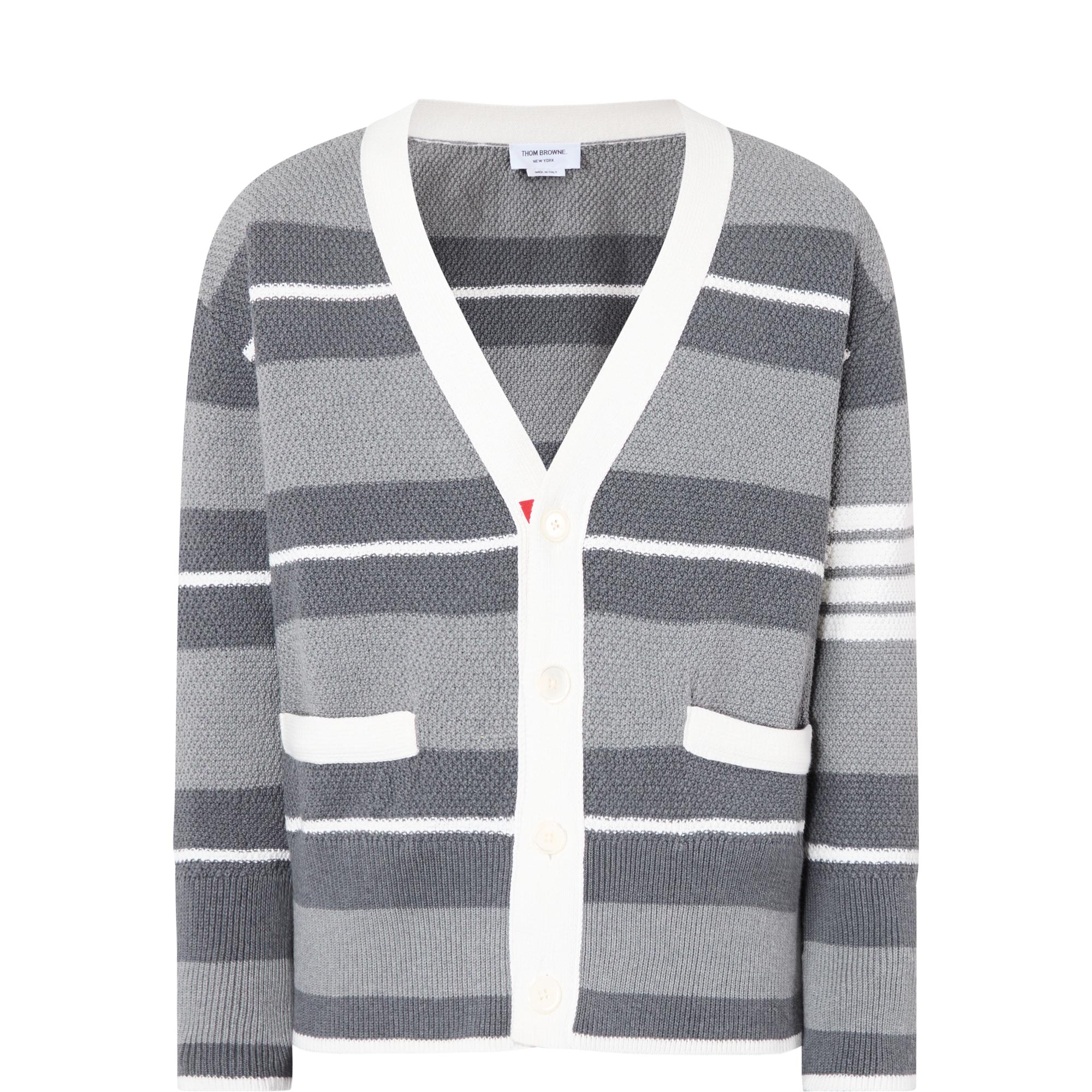 Seed Stitch Striped Cardigan