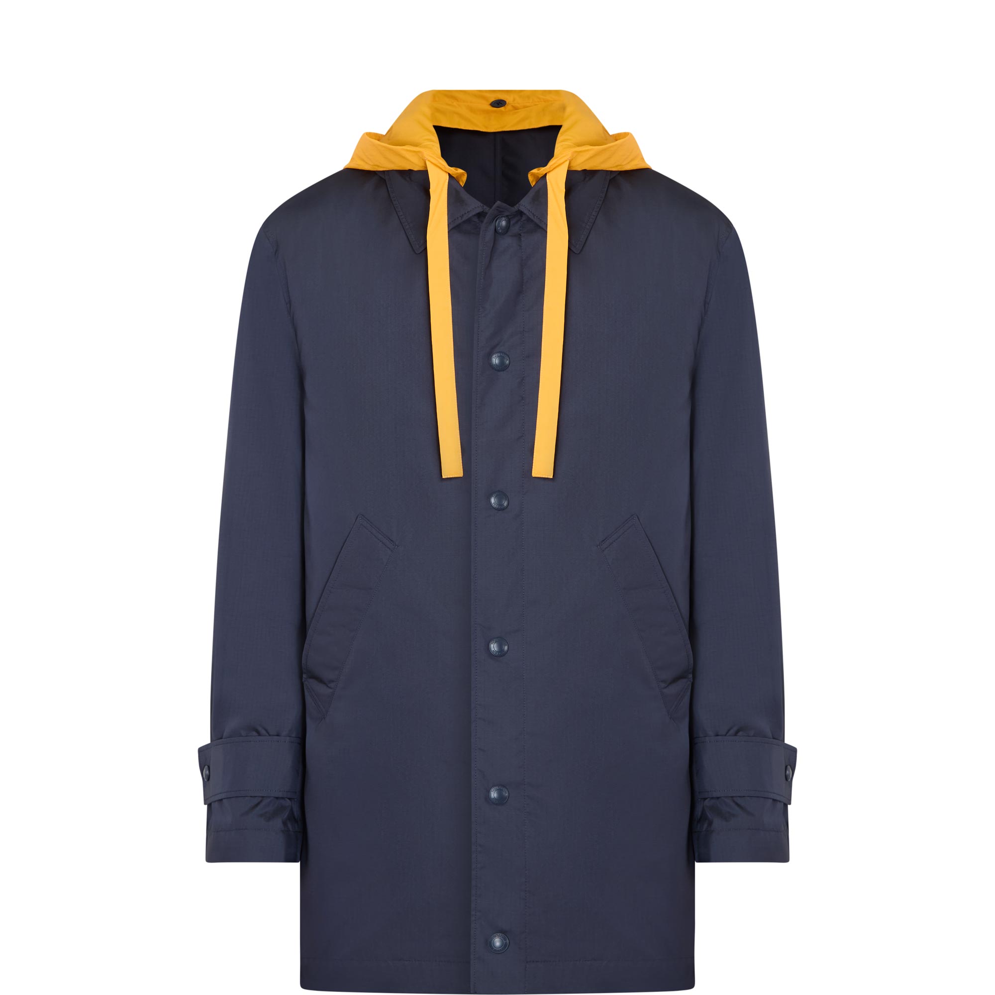 Contrast Hood Raincoat