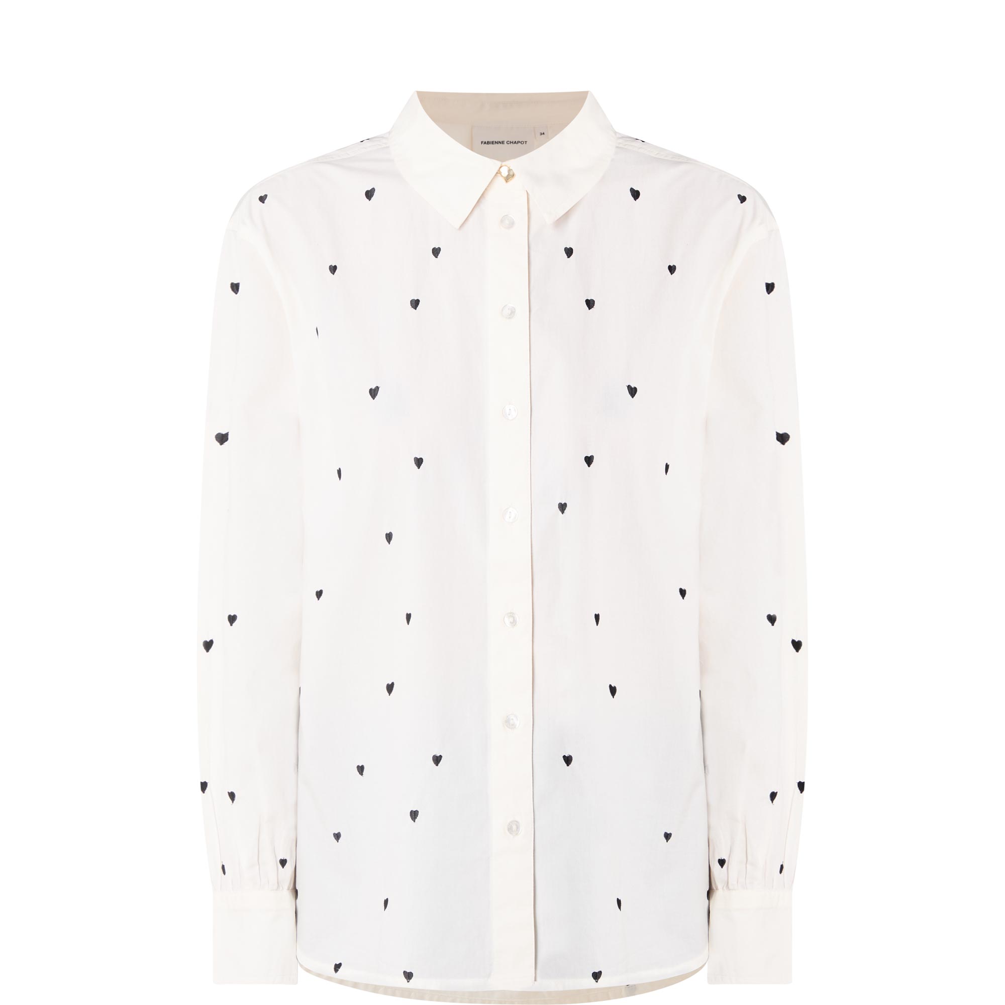 Dina Heart Embroidered Blouse