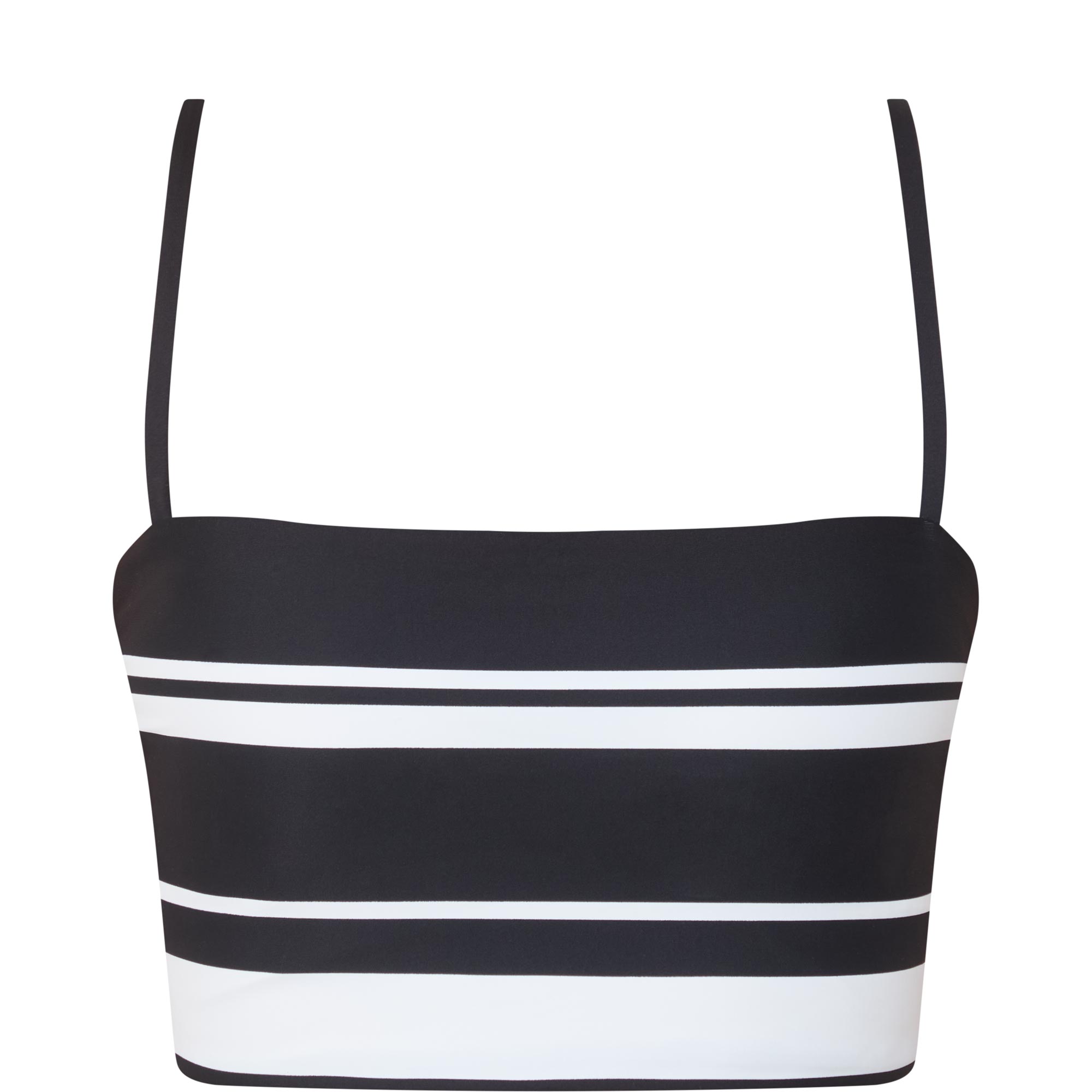 Contrast Striped Bikini Top