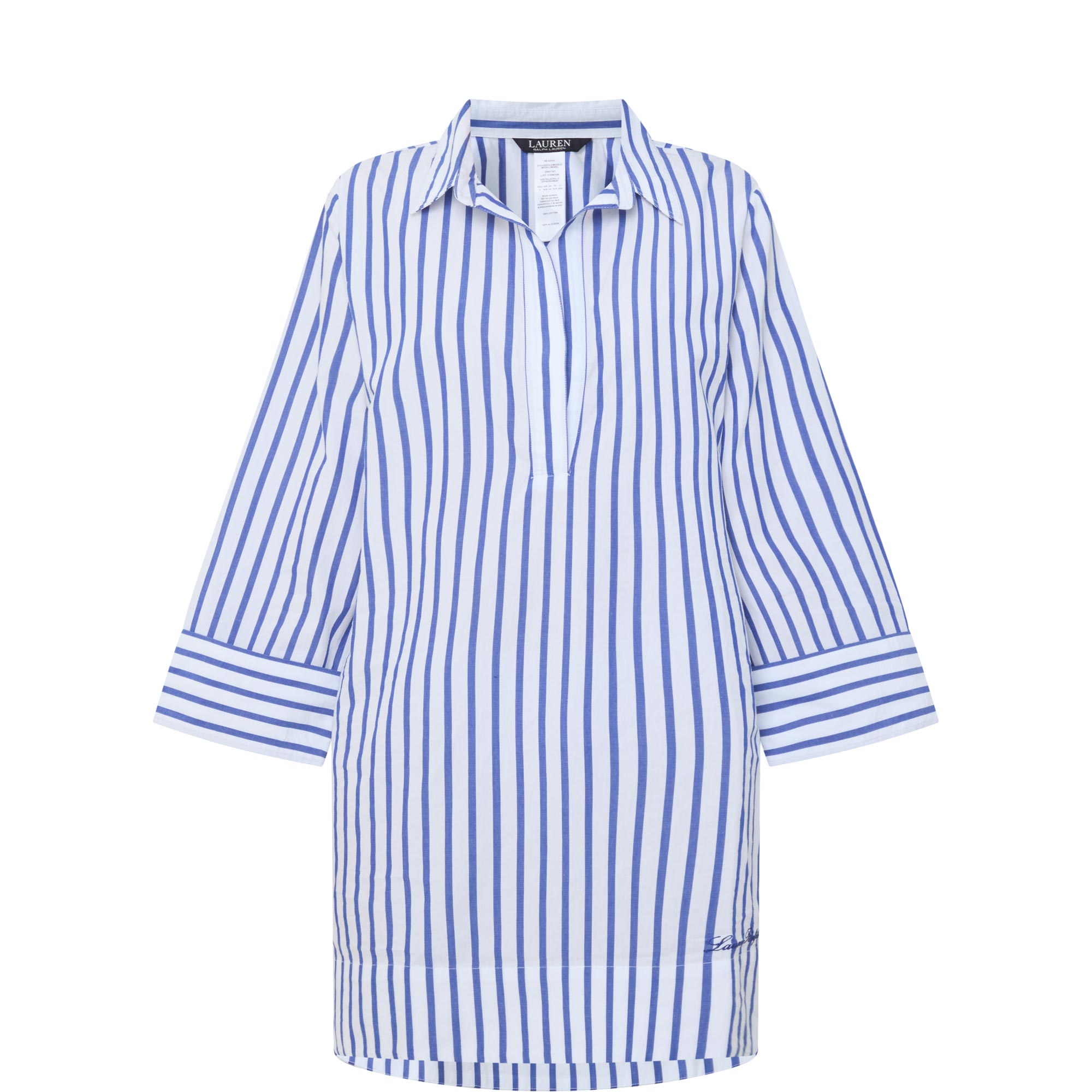 Striped Shirt Cover-Up Dress