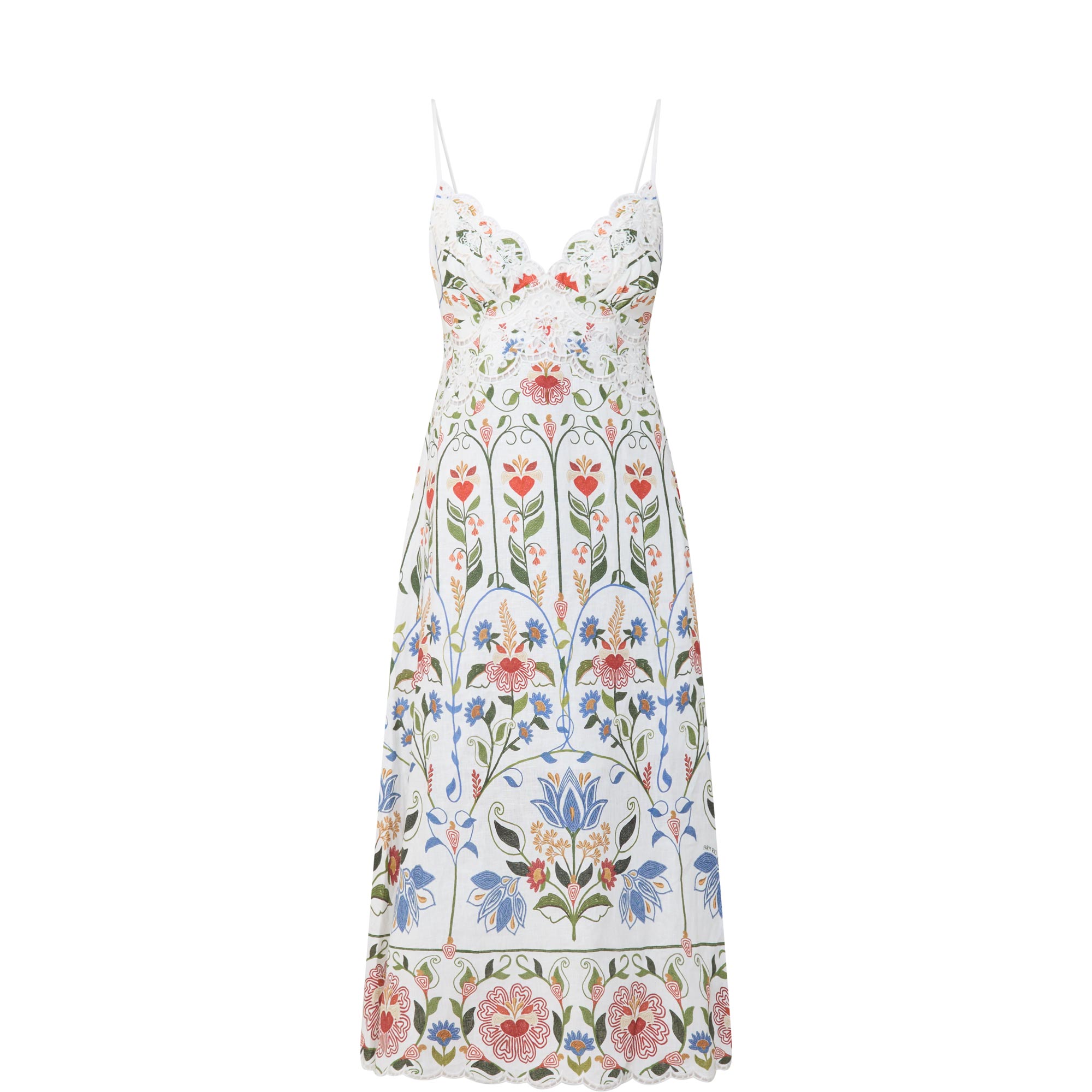 Strappy Linen Garden Floral Dress
