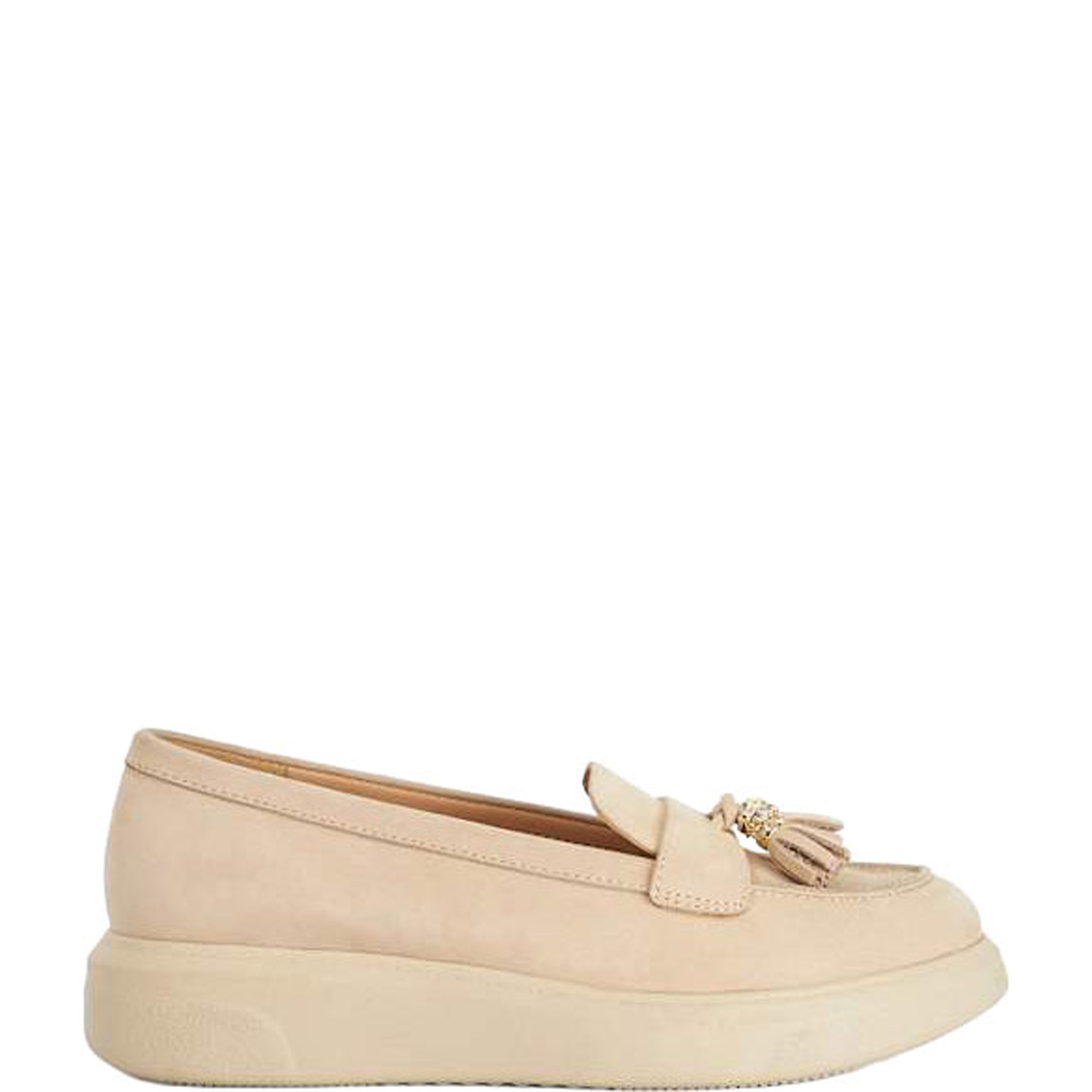 Glissade Flatform Tassel Trim Loafers