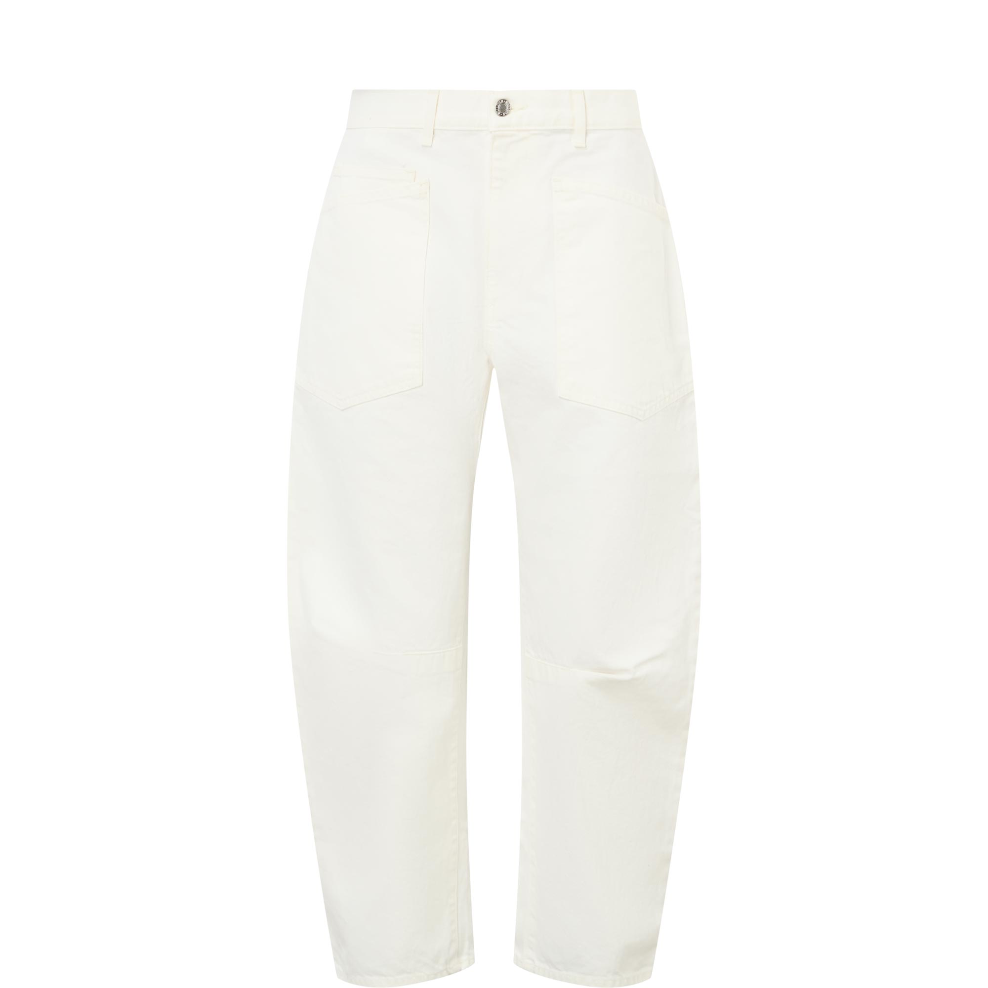 Shon Mid-Rise Barrel Leg Jeans