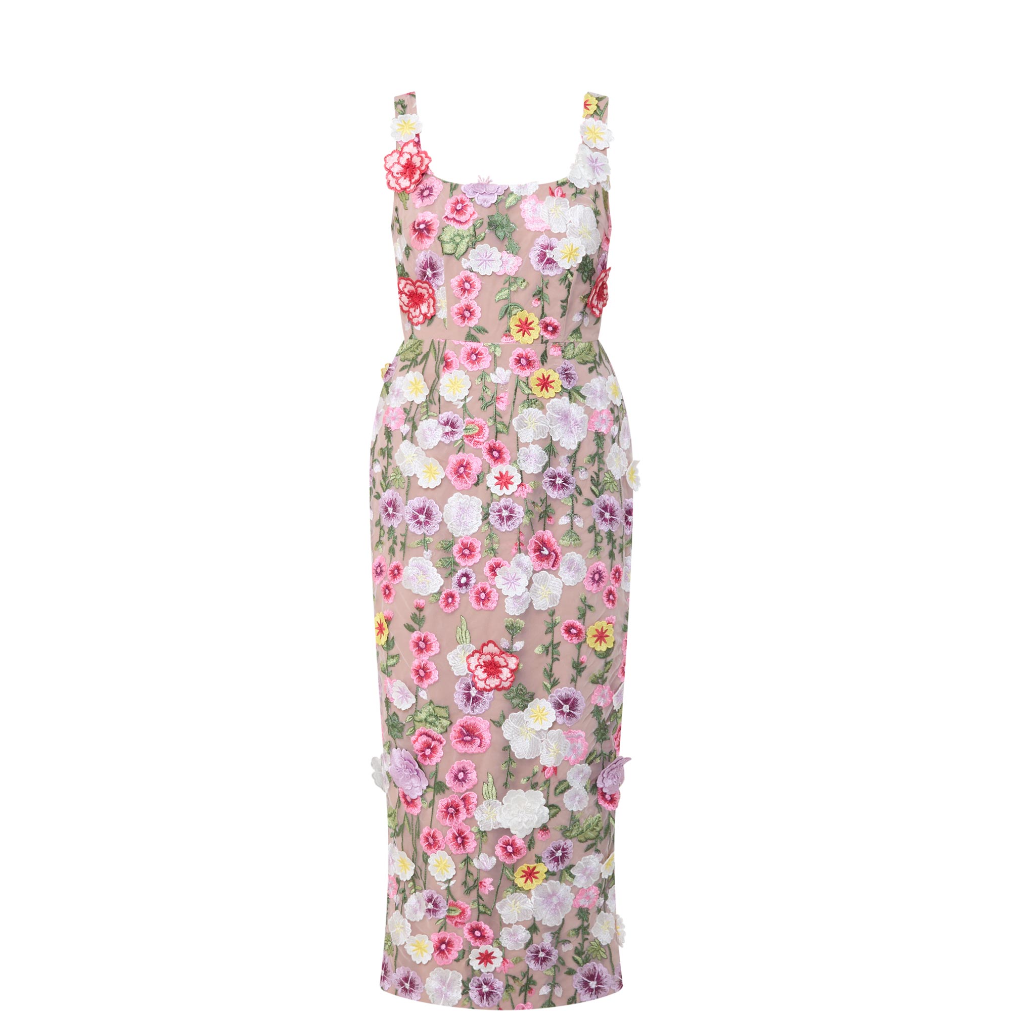 Neve Floral Appliqu&eacute; Pencil Dress
