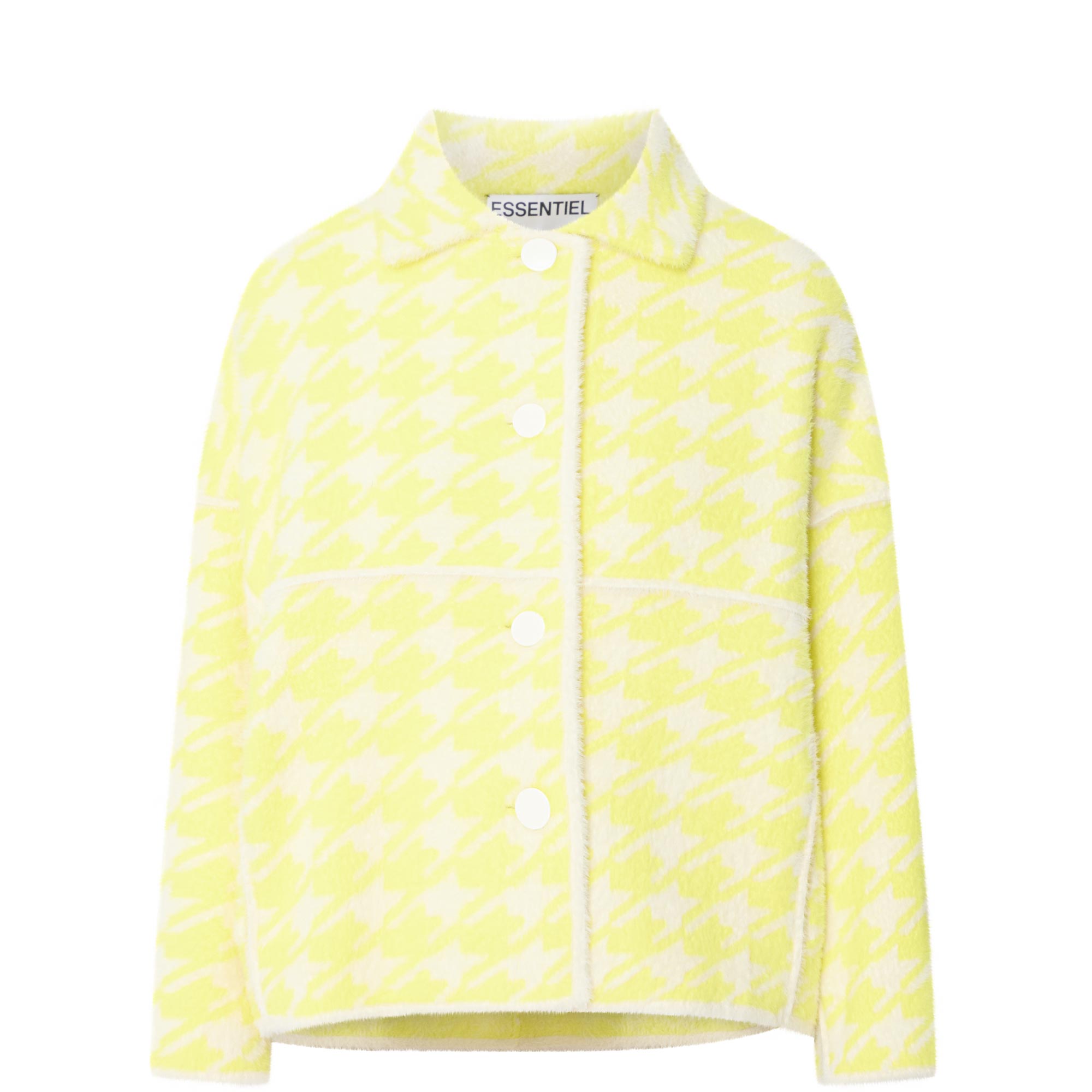 Joking Houndstooth Knitted Jacket