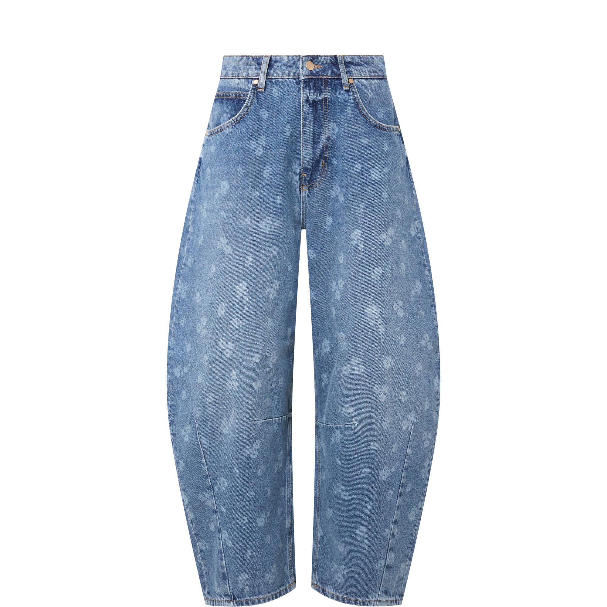 Jo1 Floral Barrel Leg Jeans