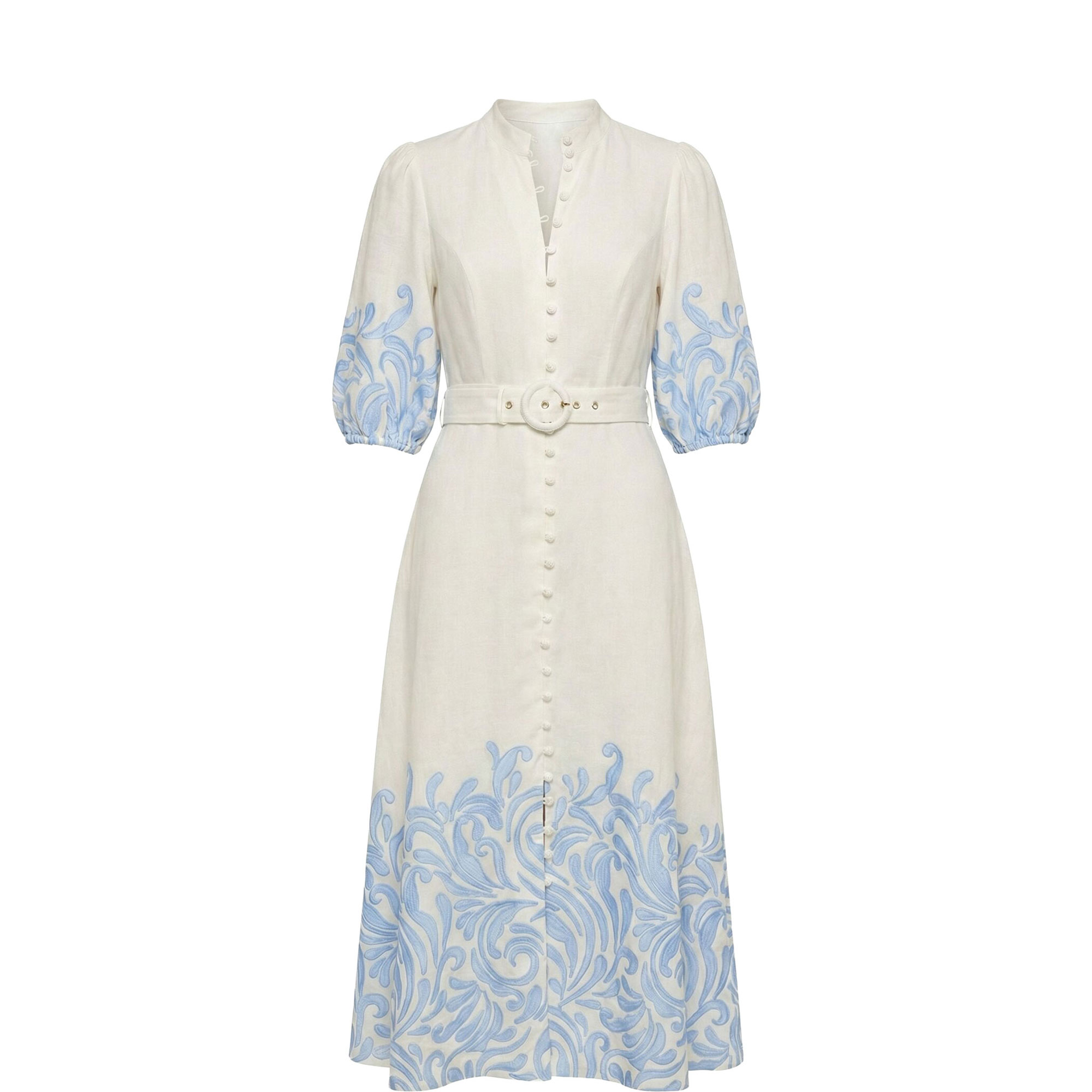 Esther Embroidered Flared Dress