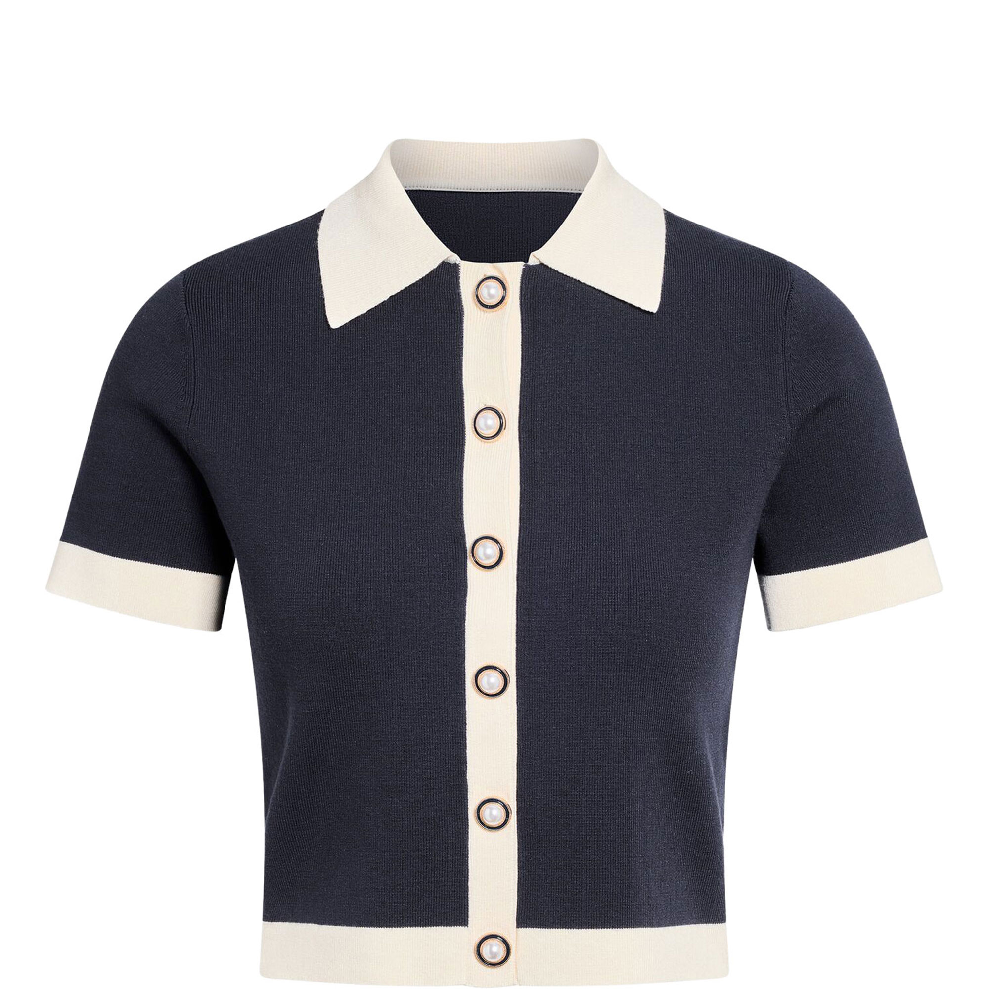 Farah Knitted Button Top