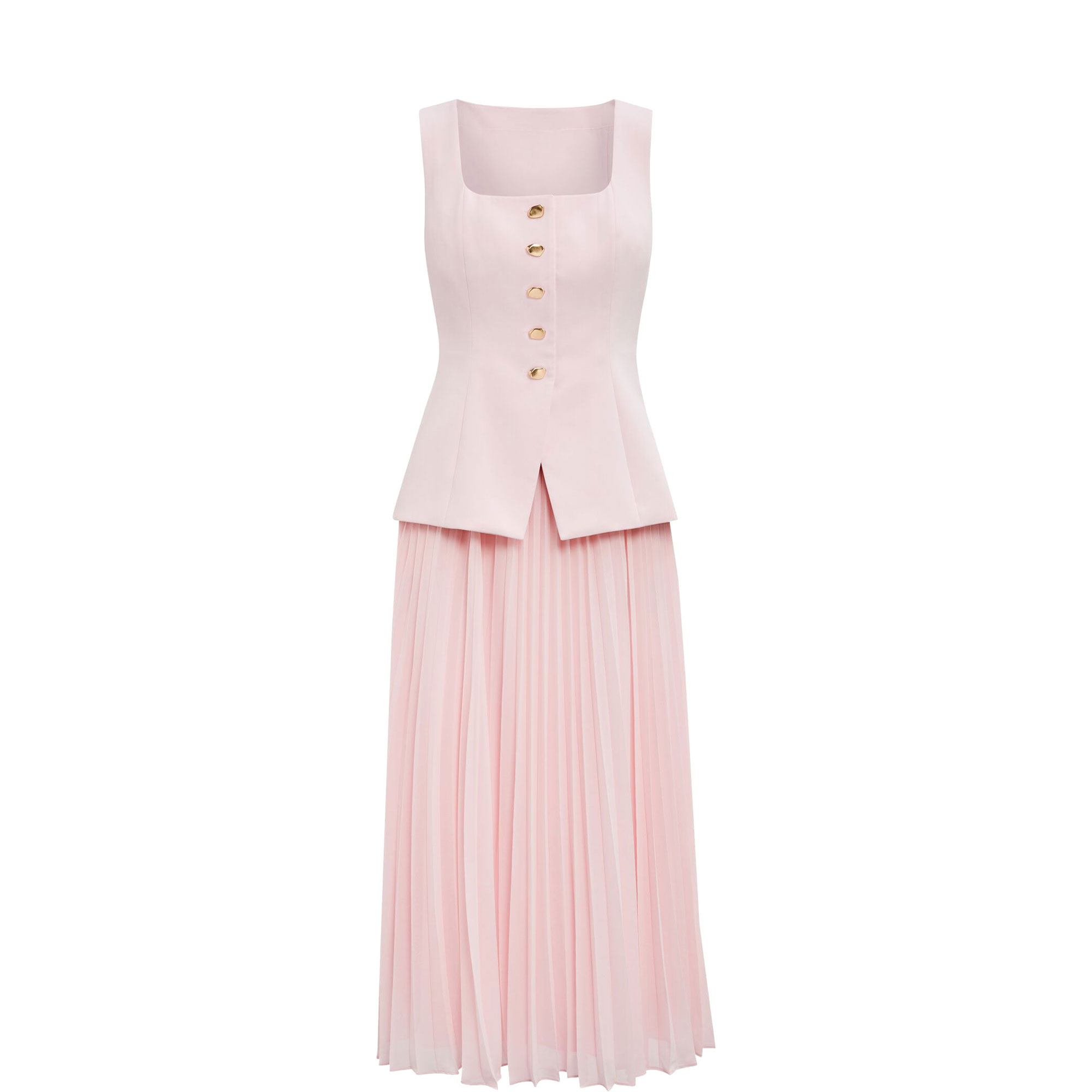 Halsey Petite Waistcoat Pleated Dress