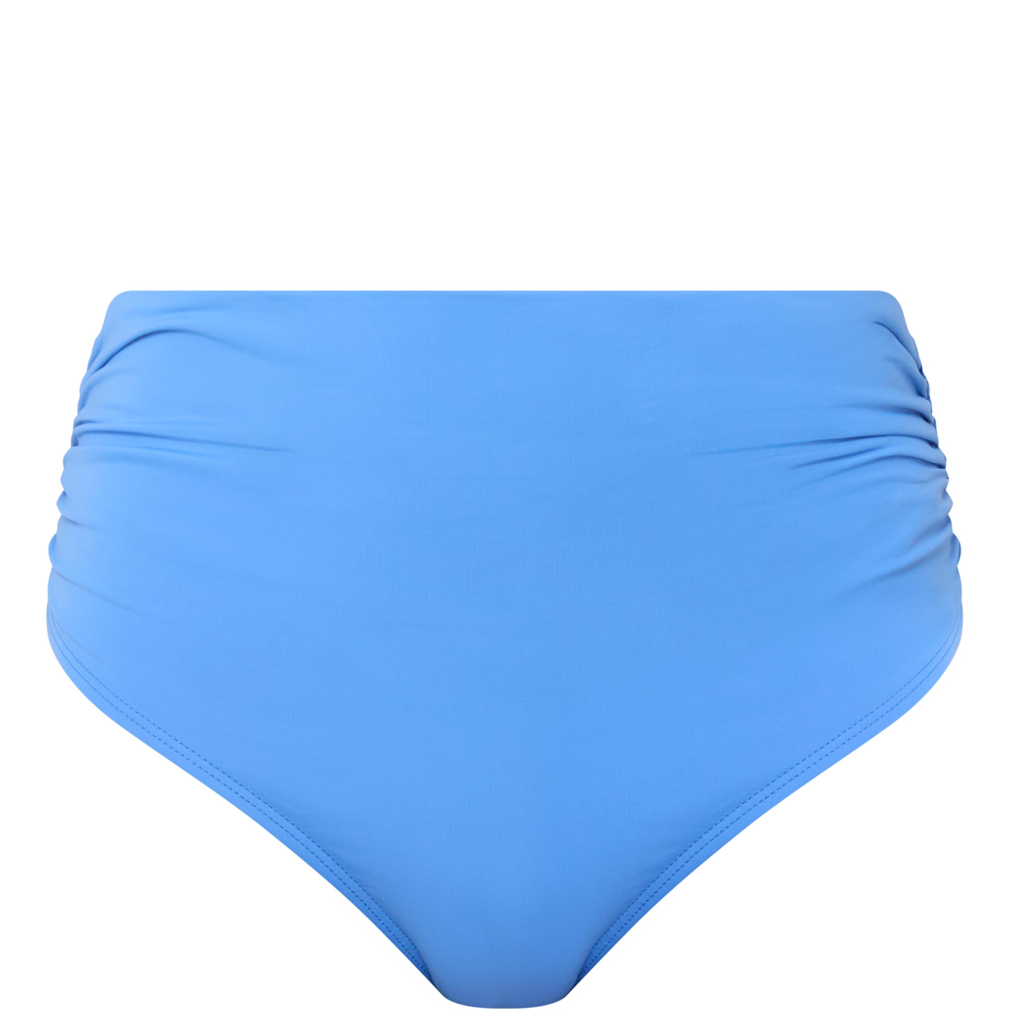 Ruched High-Rise Bikini Bottoms