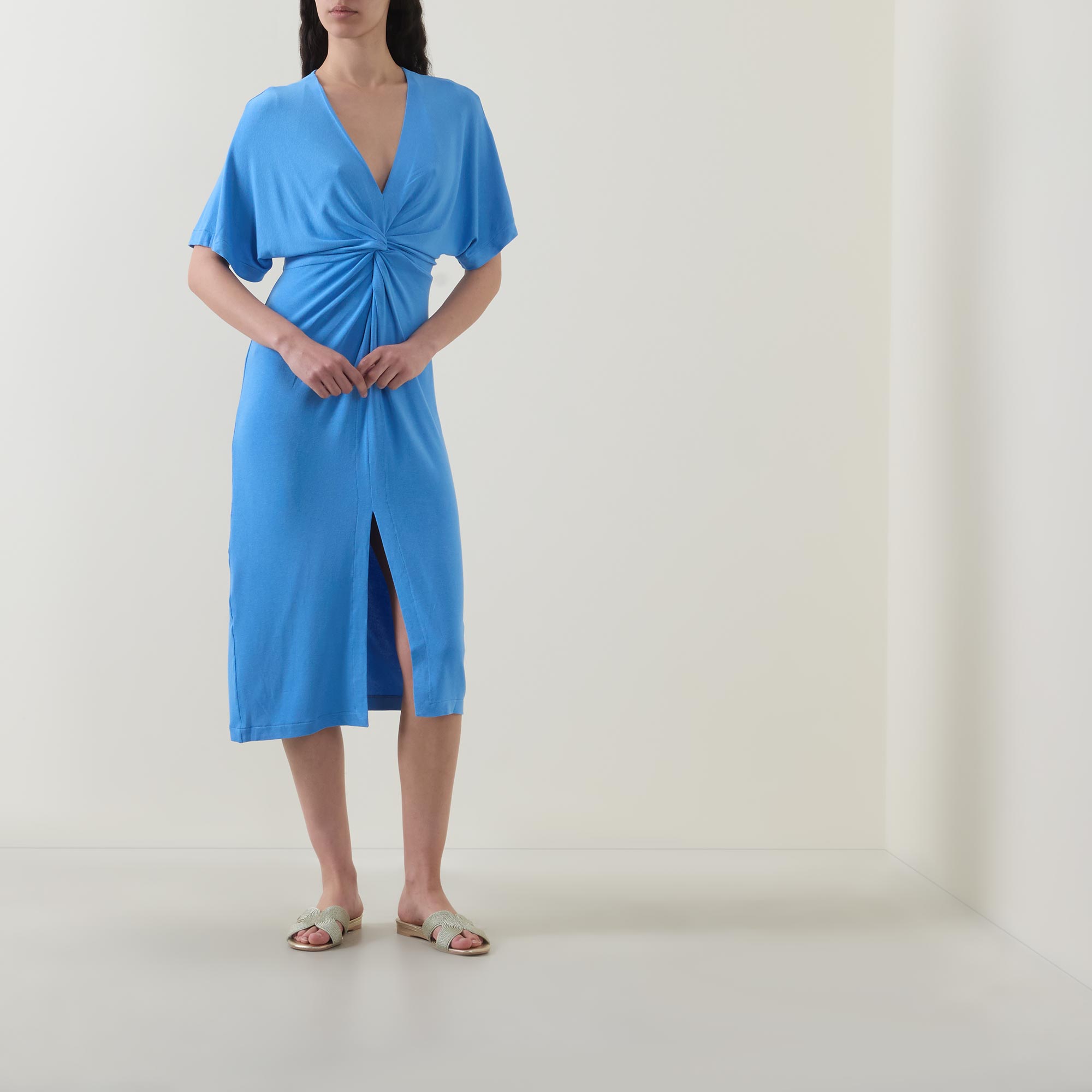 Ruched Knot Beach Dress