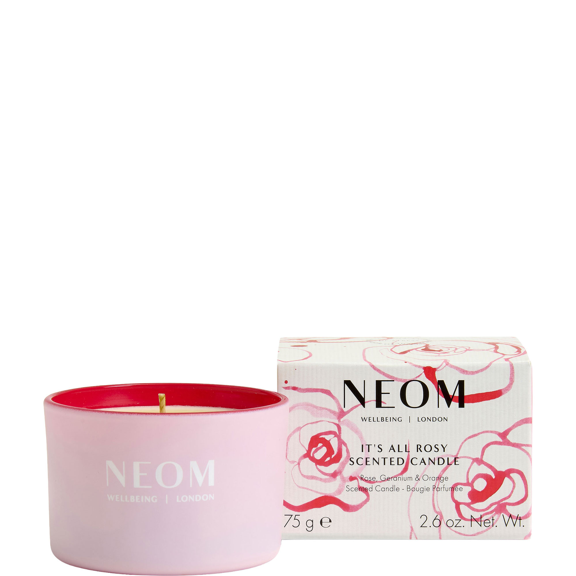 It&rsquo;s All Rosy Travel Candle Rose, Geranium & Orange 75g