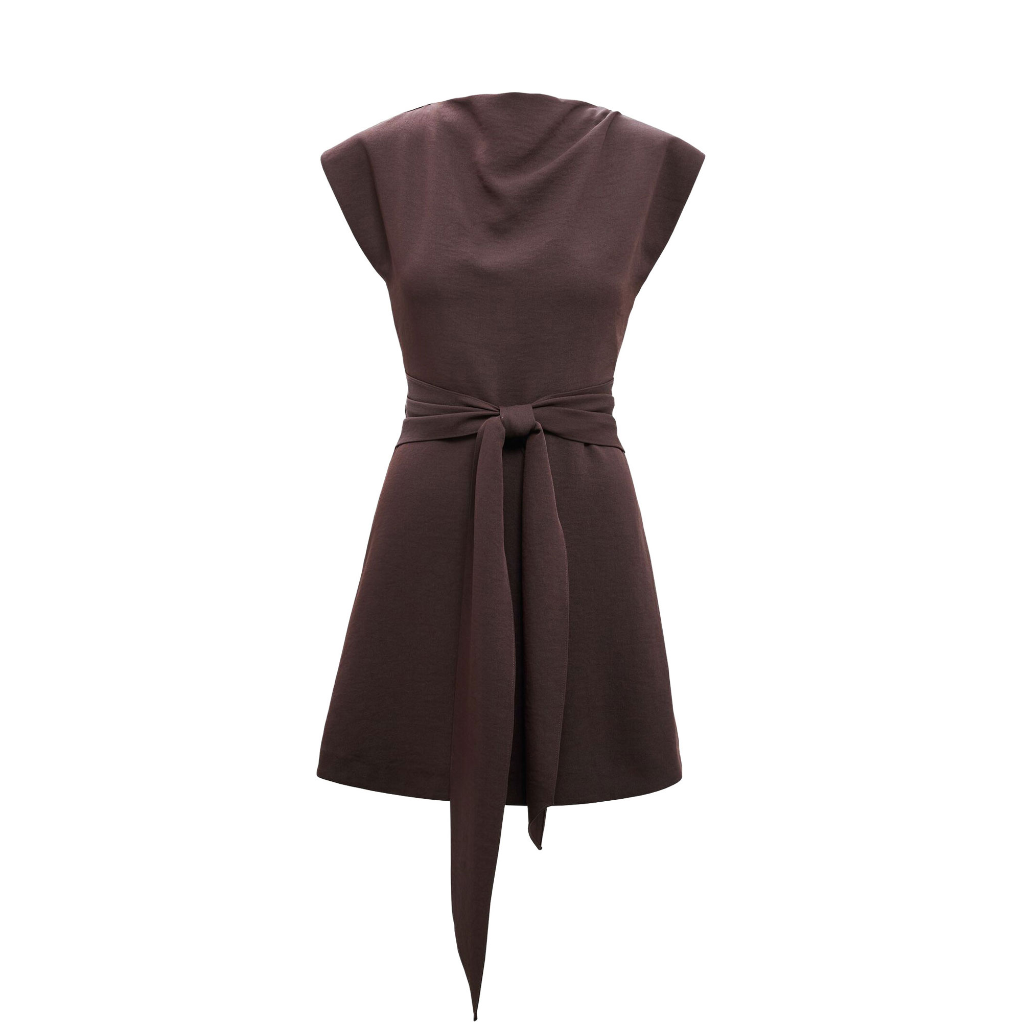 Peony Tie Front Mini Flared Dress