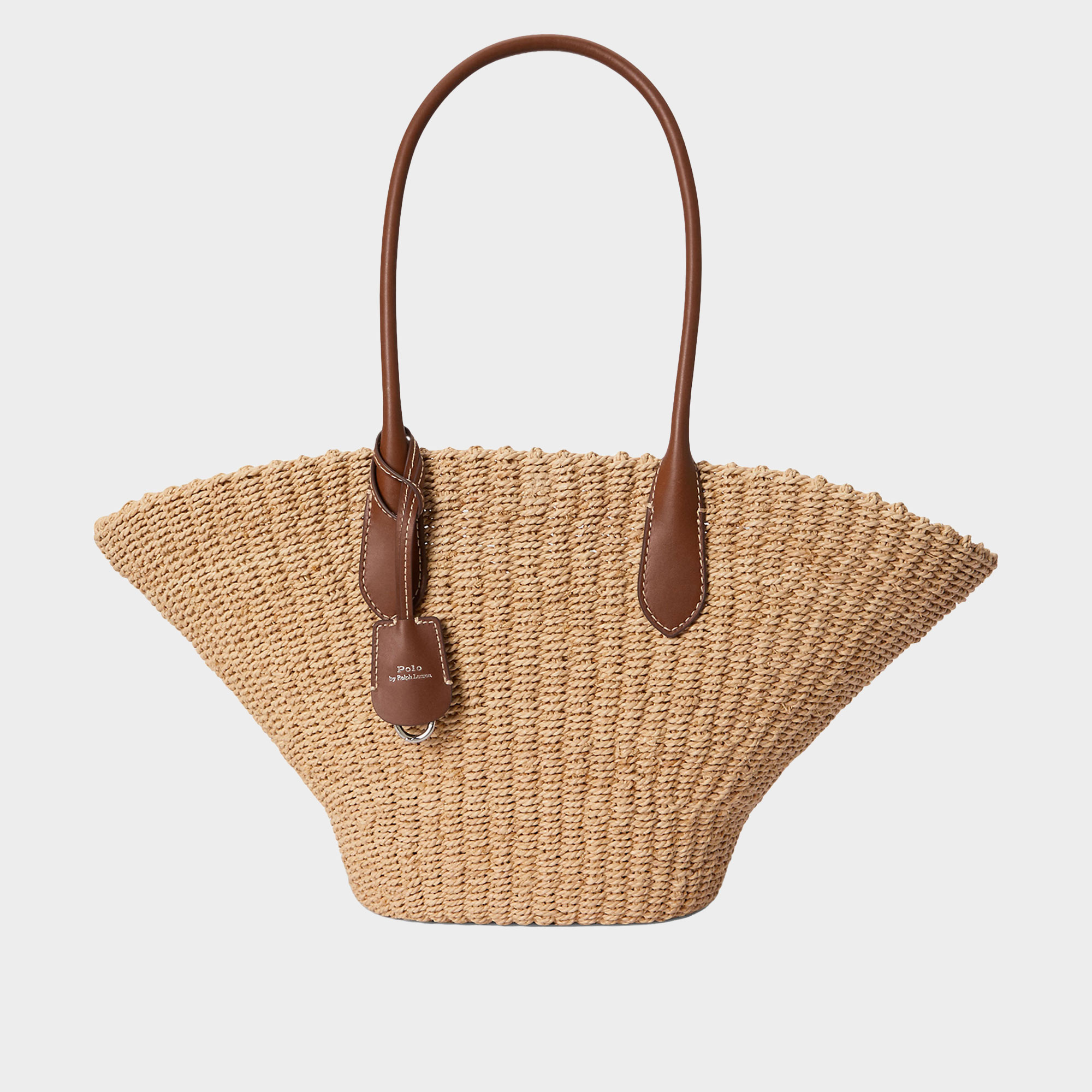 Raffia Medium Basket-Weave Tote Bag