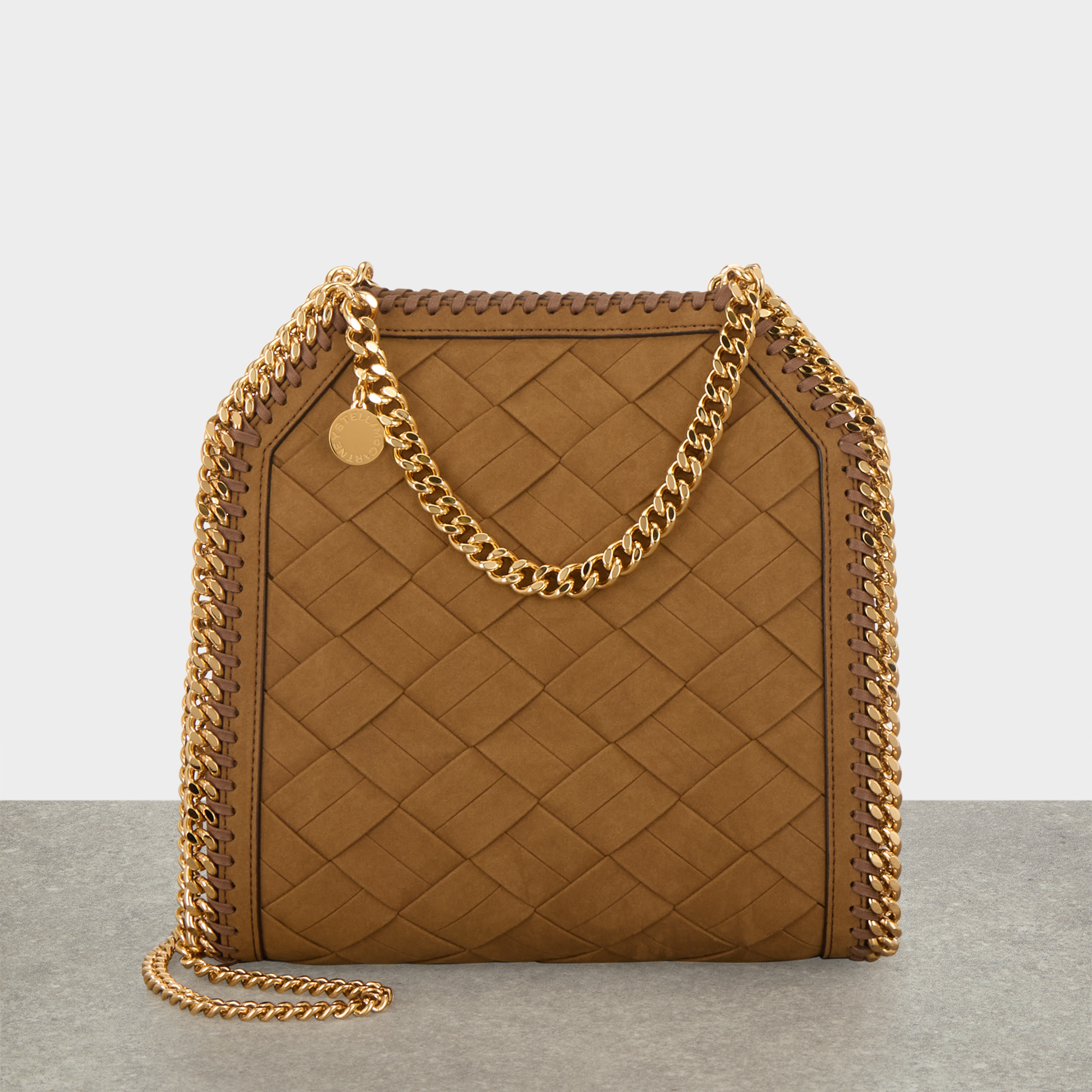 Falabella Mini Fold Over Woven Tote Bag