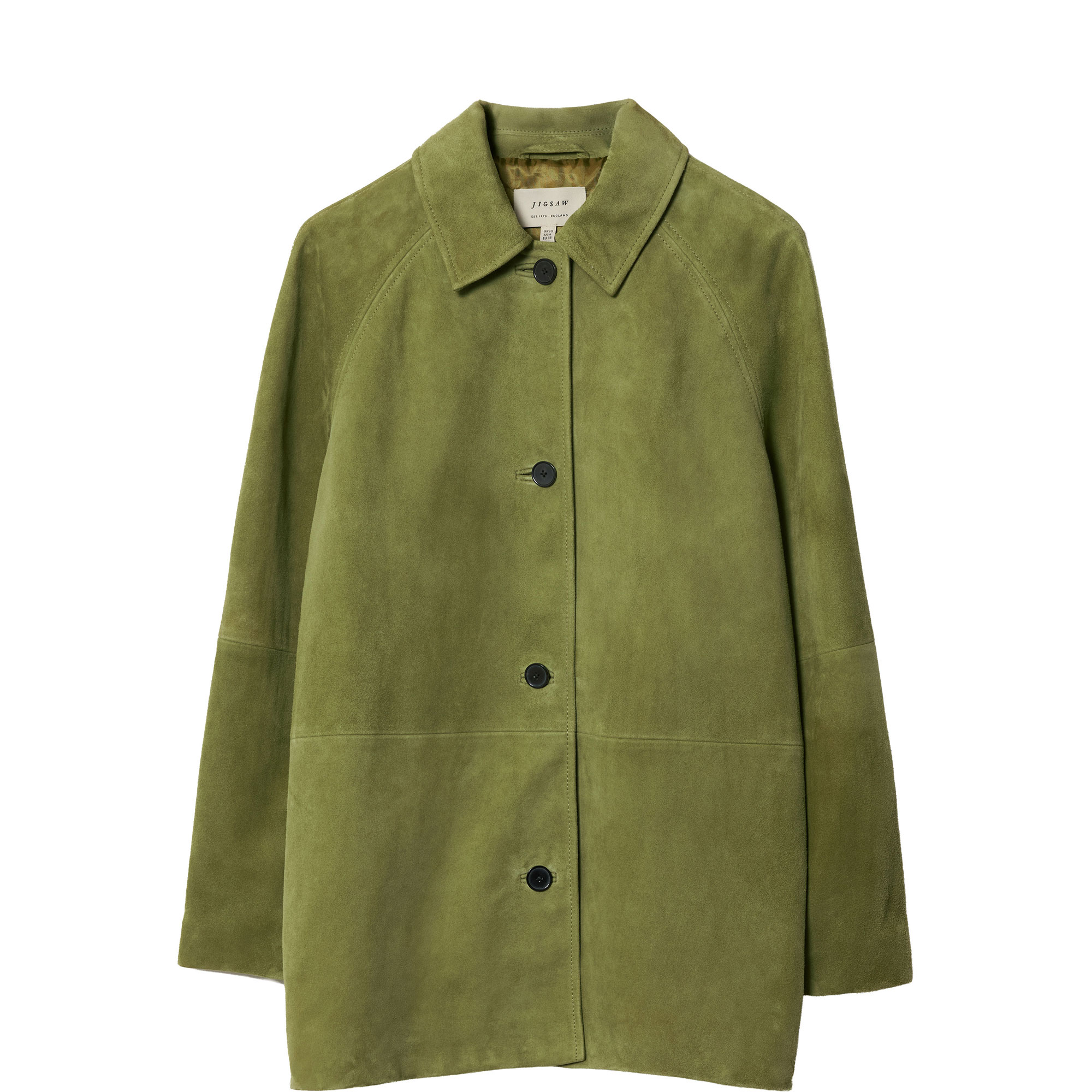 Raglan Sleeve Suede Jacket