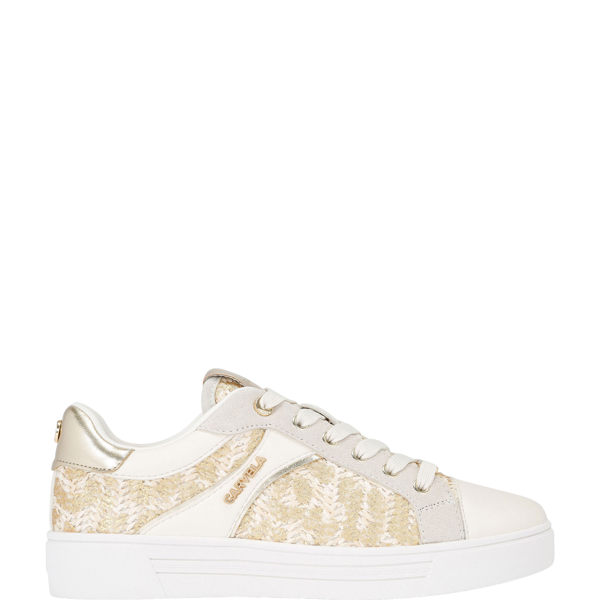Daze Raffia Woven Trainers