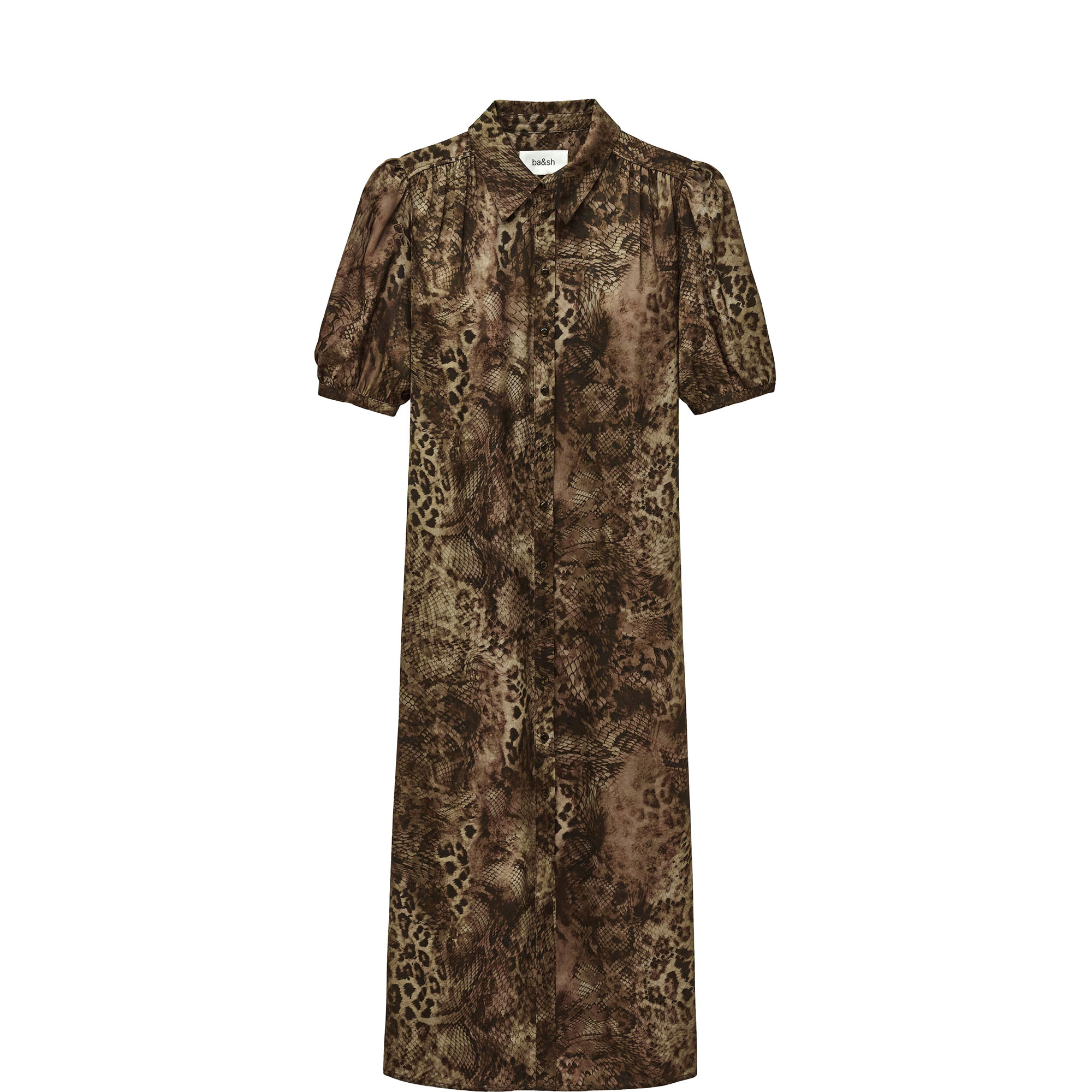 Corma Snake Print Shirt Dress