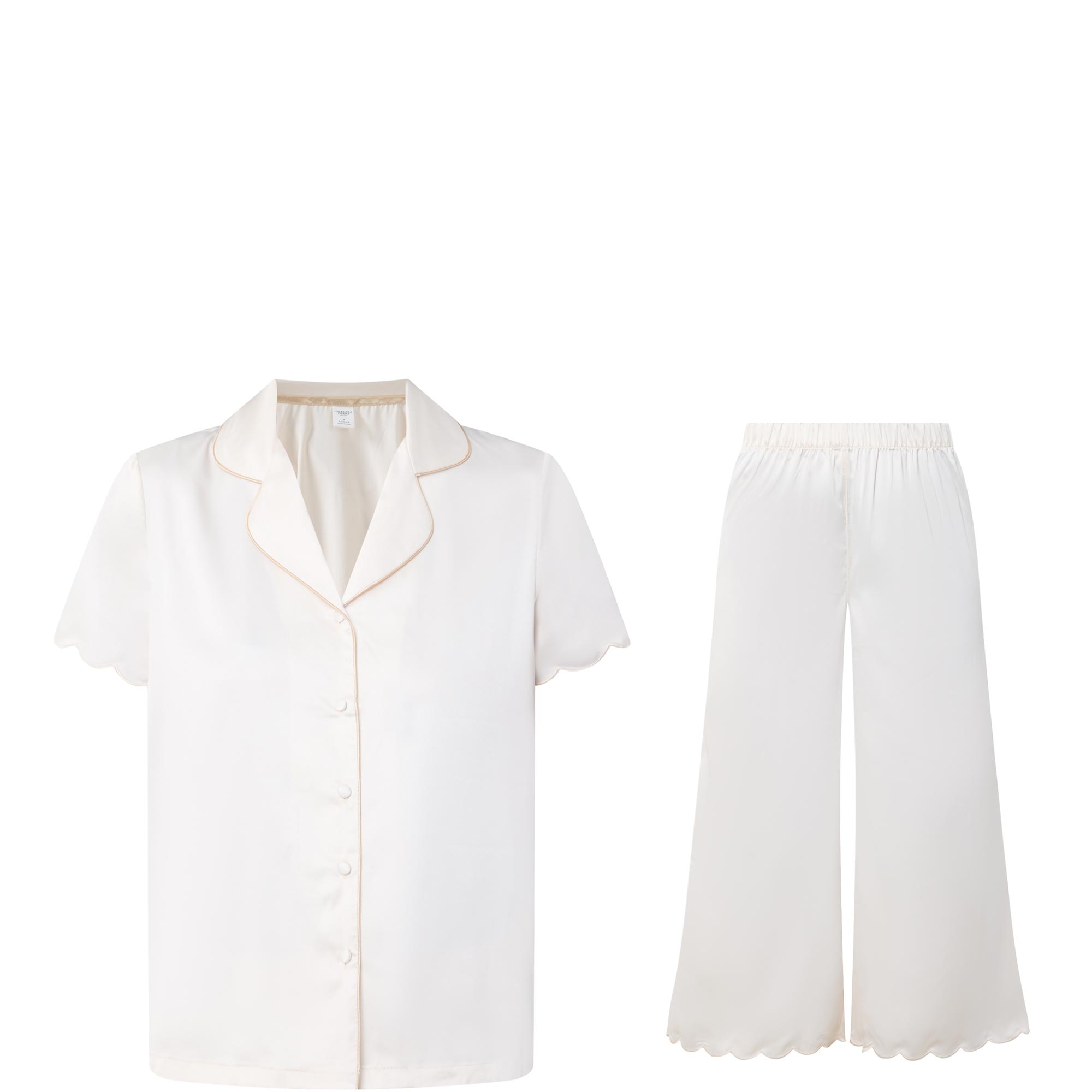 Scallop Edge Long Pyjama Set