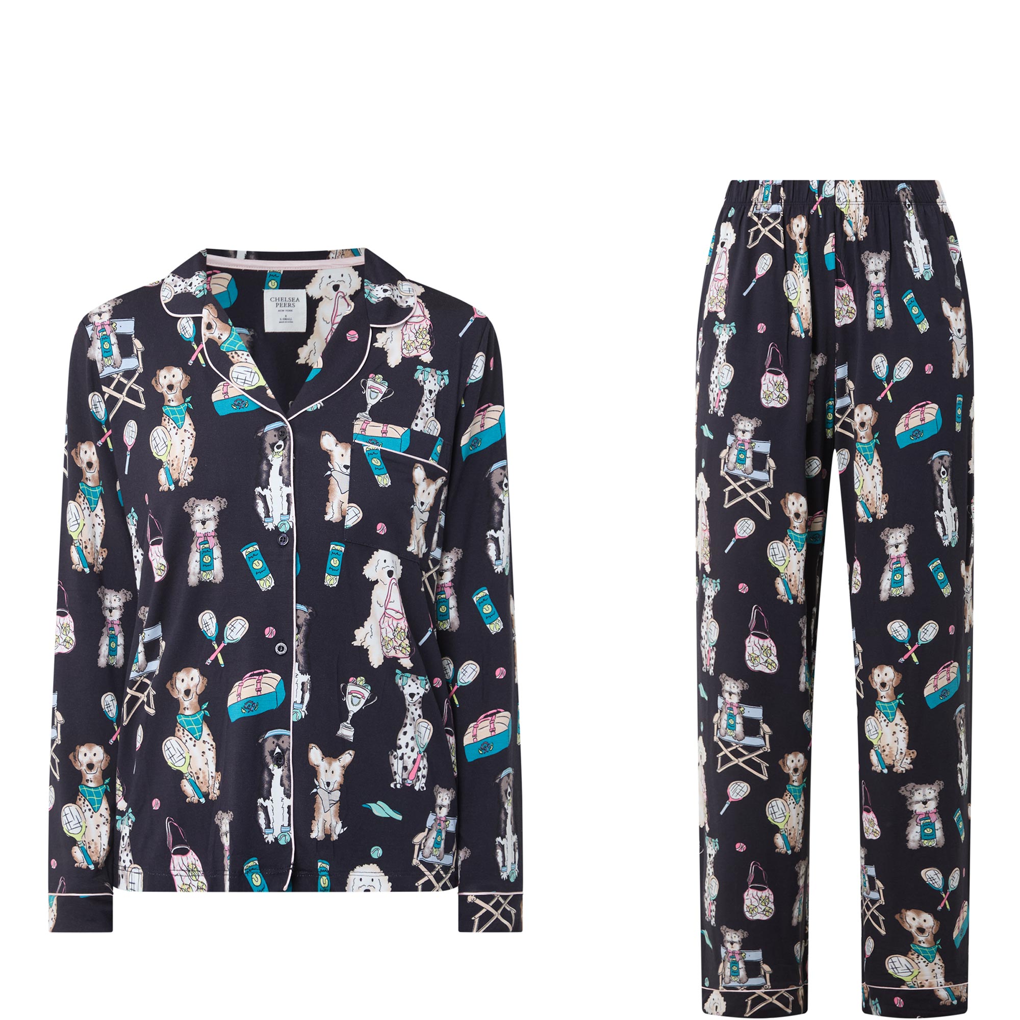 Tennis Dogs Long Pyjama Set